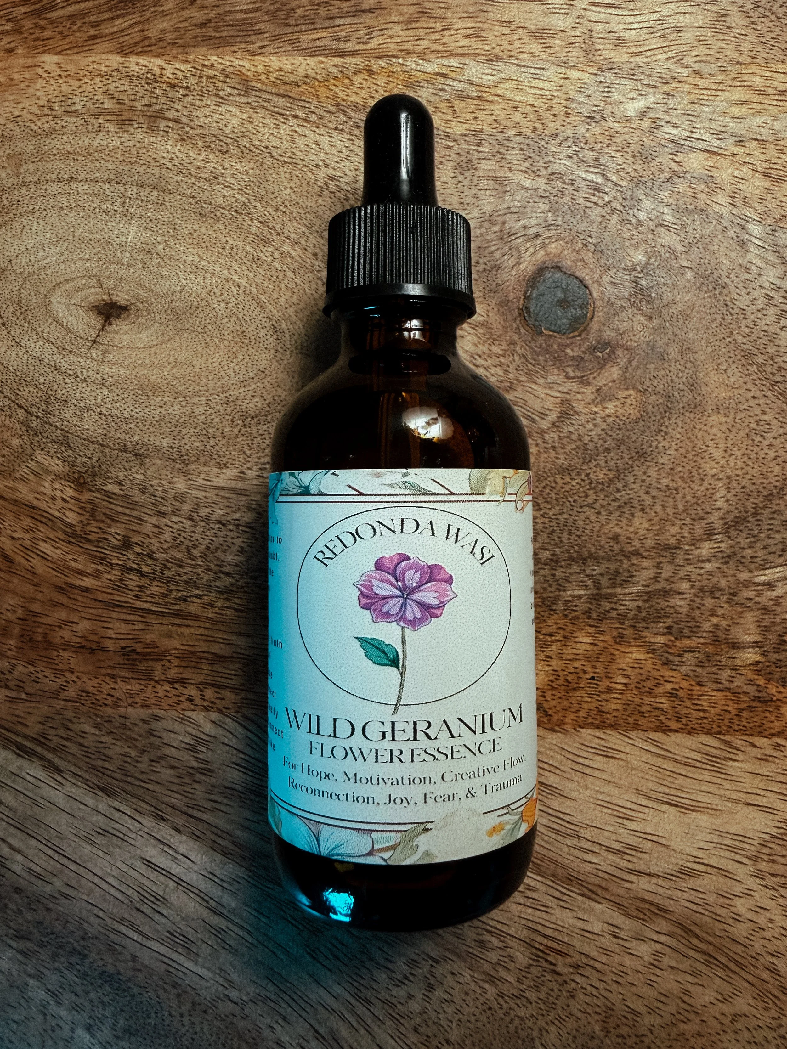 Wild Geranium Flower Essence - For Hope, Motivation, Reconnection to the Self & Joy
