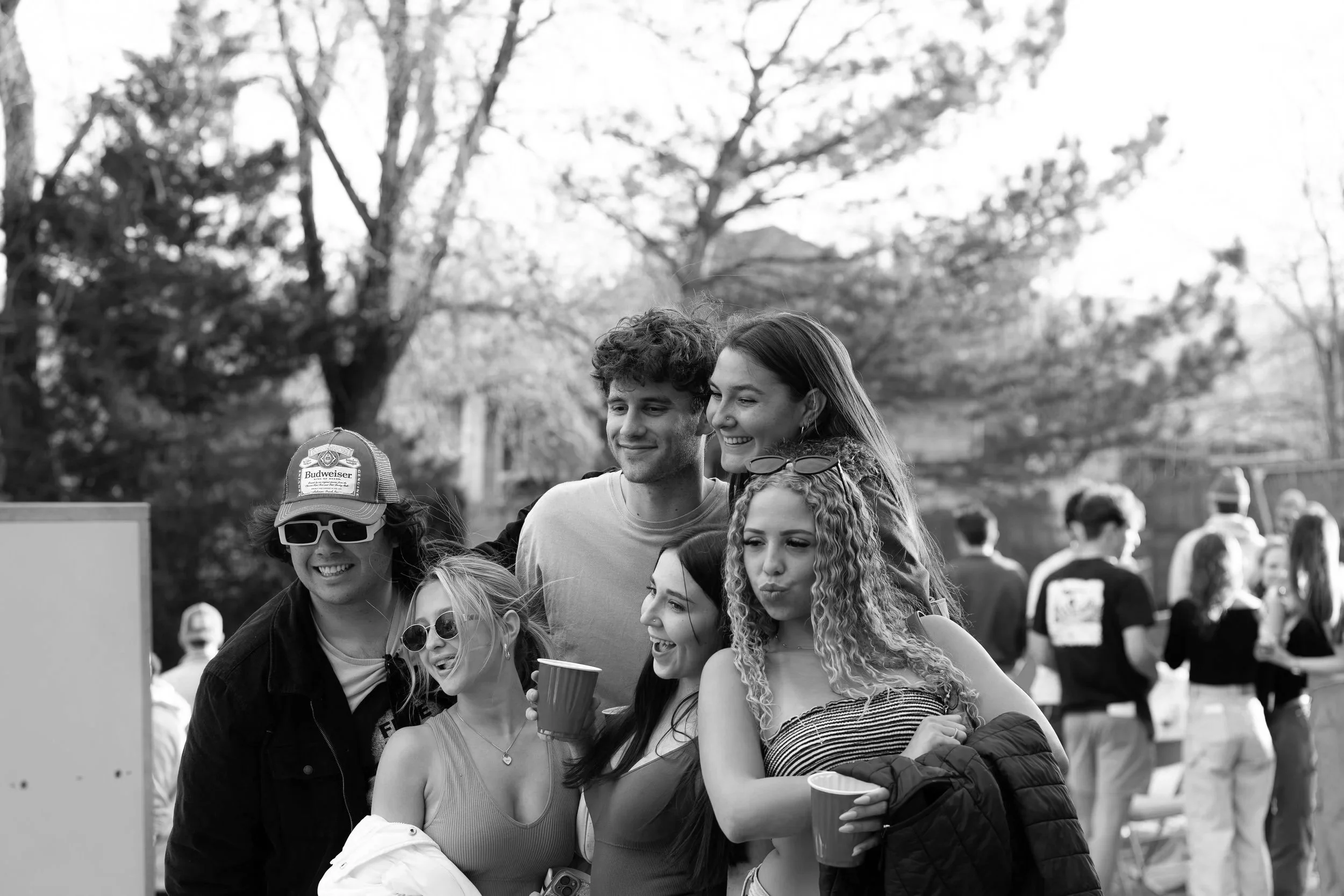 Group of People Taking a Picture in the photobooth