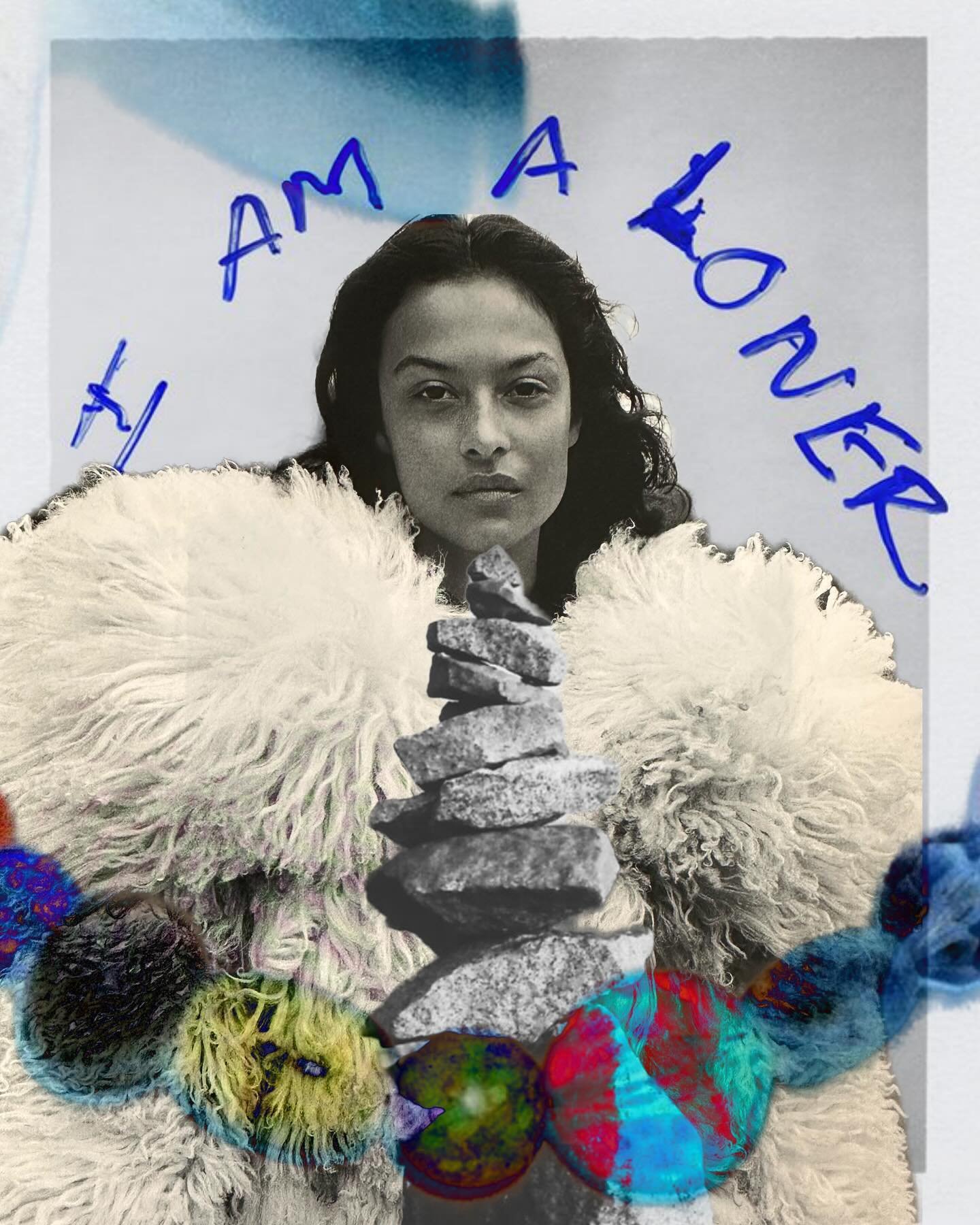 I AM A LONER but never lonely. 🩵#collage #wellbeing #artofbeing #human
