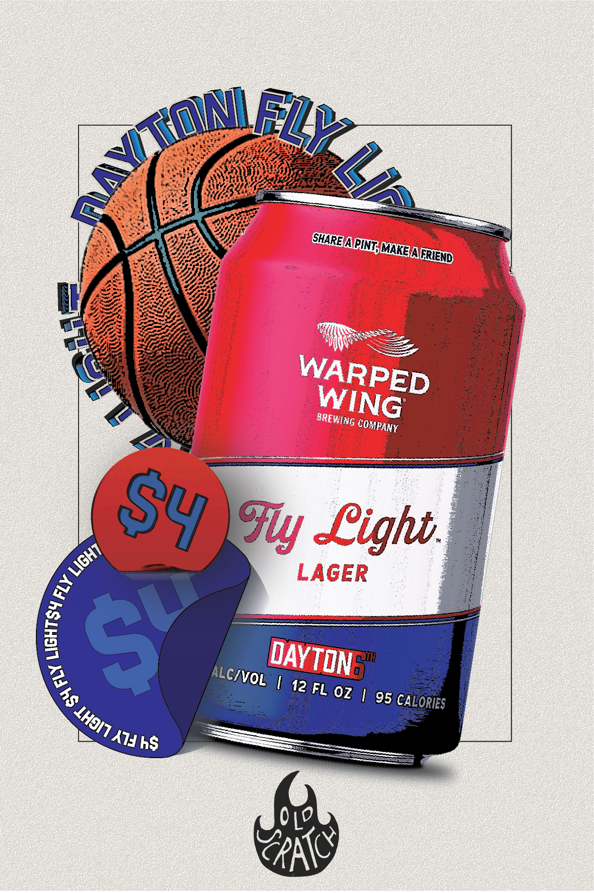 Flylight and Old Scratch Collab signage