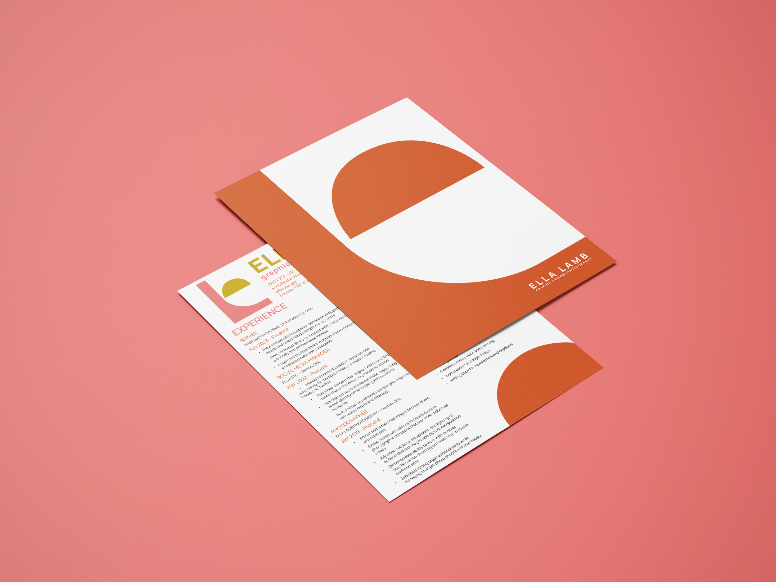 Resume and Cover letter for self branding package