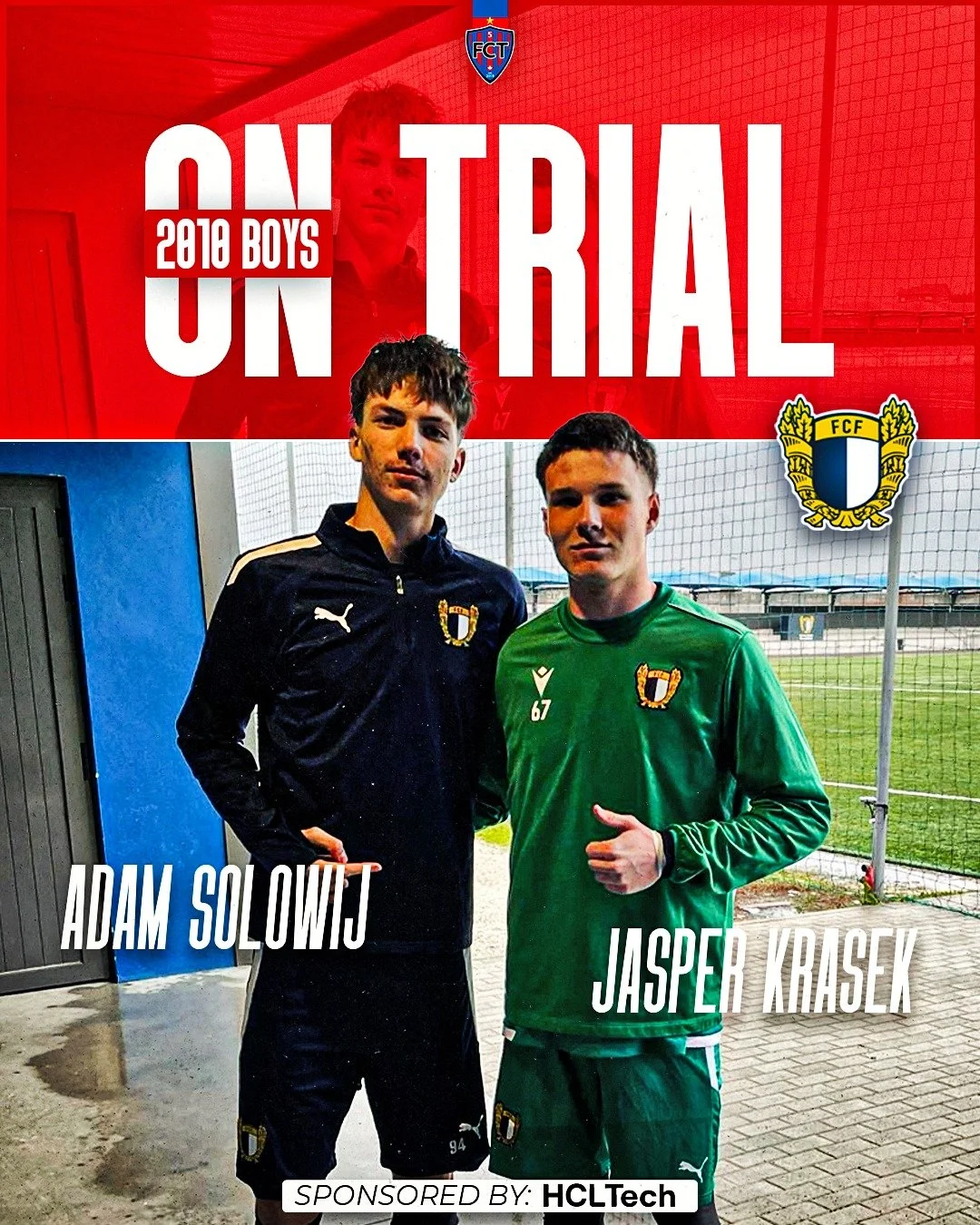 On trial abroad. 🇵🇹⚽

Congratulations to Adam Solowij and Jasper Krasek, two of our 2010 players, who are currently on trial with F.C. Famalic&atilde;o, a first-division Portuguese club.

Proud of you both &mdash; keep pushing.

#IAMFCT #FutsalClub