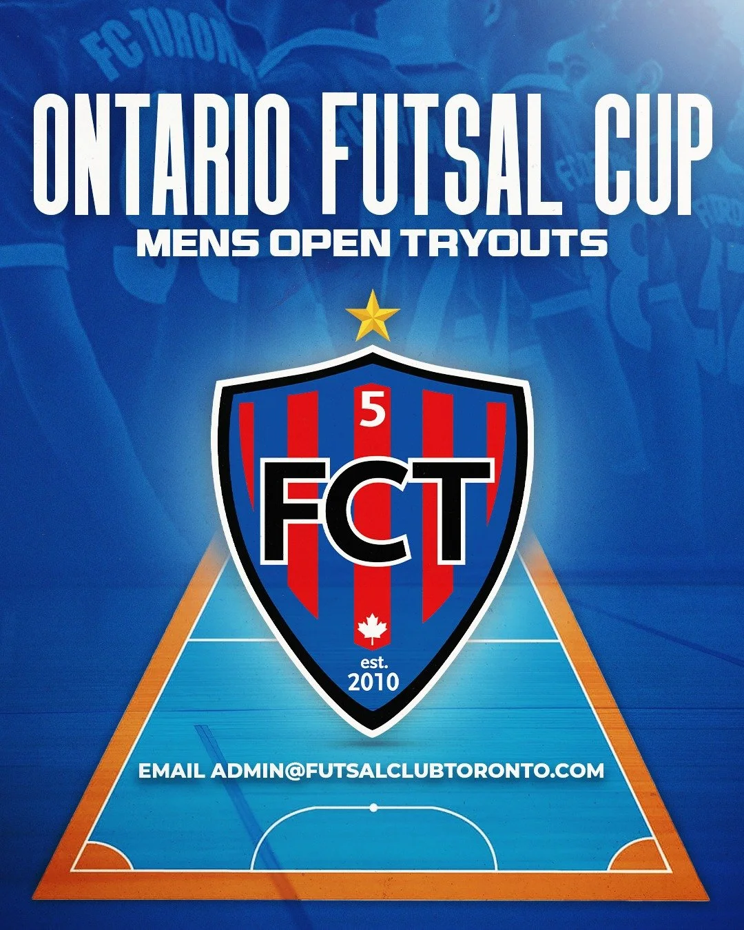 Futsal Club Toronto is hosting Men&rsquo;s Open Tryouts for the Ontario Futsal Cup. ⚽🔥

Interested? Email admin@futsalclubtoronto.com or send us a DM for more details!

#IAmFCT #FCT #TorontoCommunity