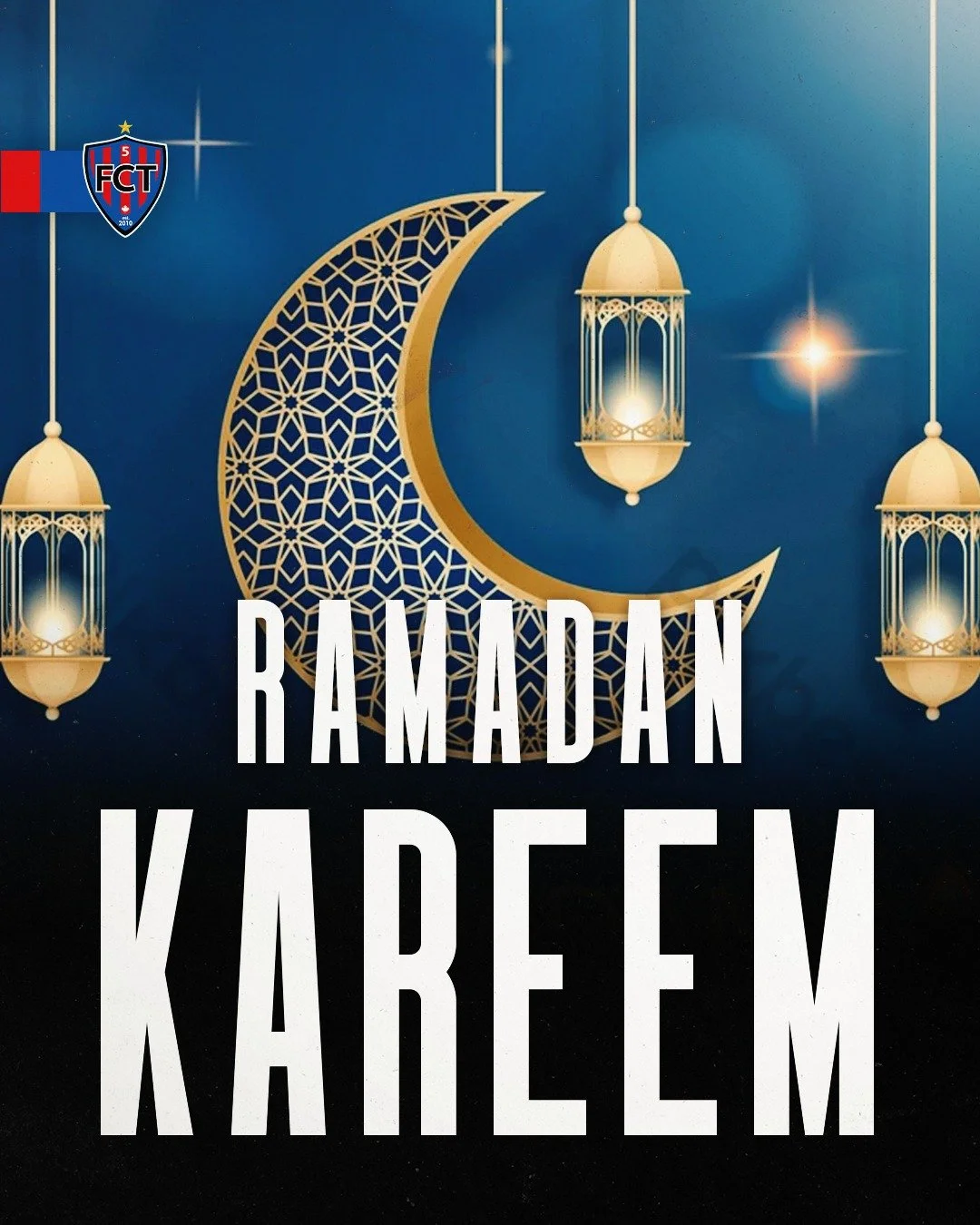 Ramadan Kareem to everyone at FCT! 🌙

Wishing our players, families, and community a blessed month filled with reflection, strength, and togetherness. 💙

#FCT #RamadanKareem