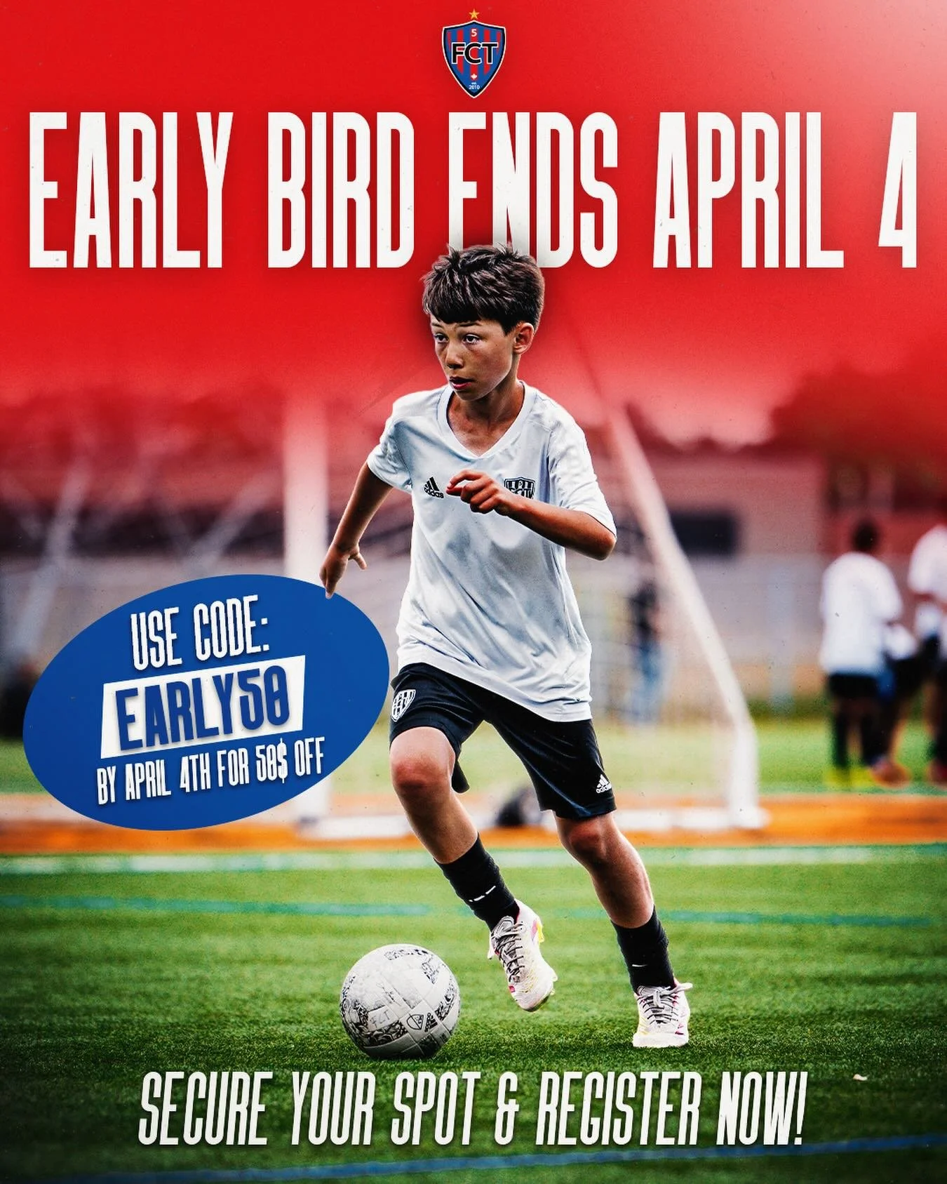 ⏳ Early Bird ends April 4th - don&rsquo;t miss out on this one

FCT Summer Camp is filling up. Lock in your spot and save $50 with code EARLY50 before it&rsquo;s gone.

☀️ Full Day | 9:00am&ndash;4:00pm
📍 Mattamy Sports Park &ndash; Field 3
👥 U8 (2
