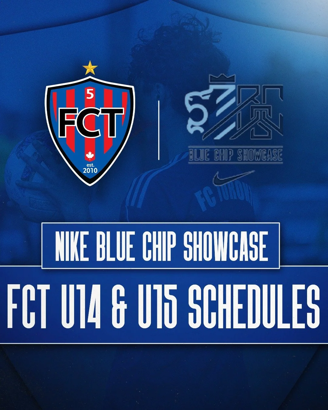 Good luck to our U15 &amp; U14 FCT squads competing at the Nike Blue Chip Showcase this weekend. ⚽

Swipe to see their schedules 👉

#IamFCT