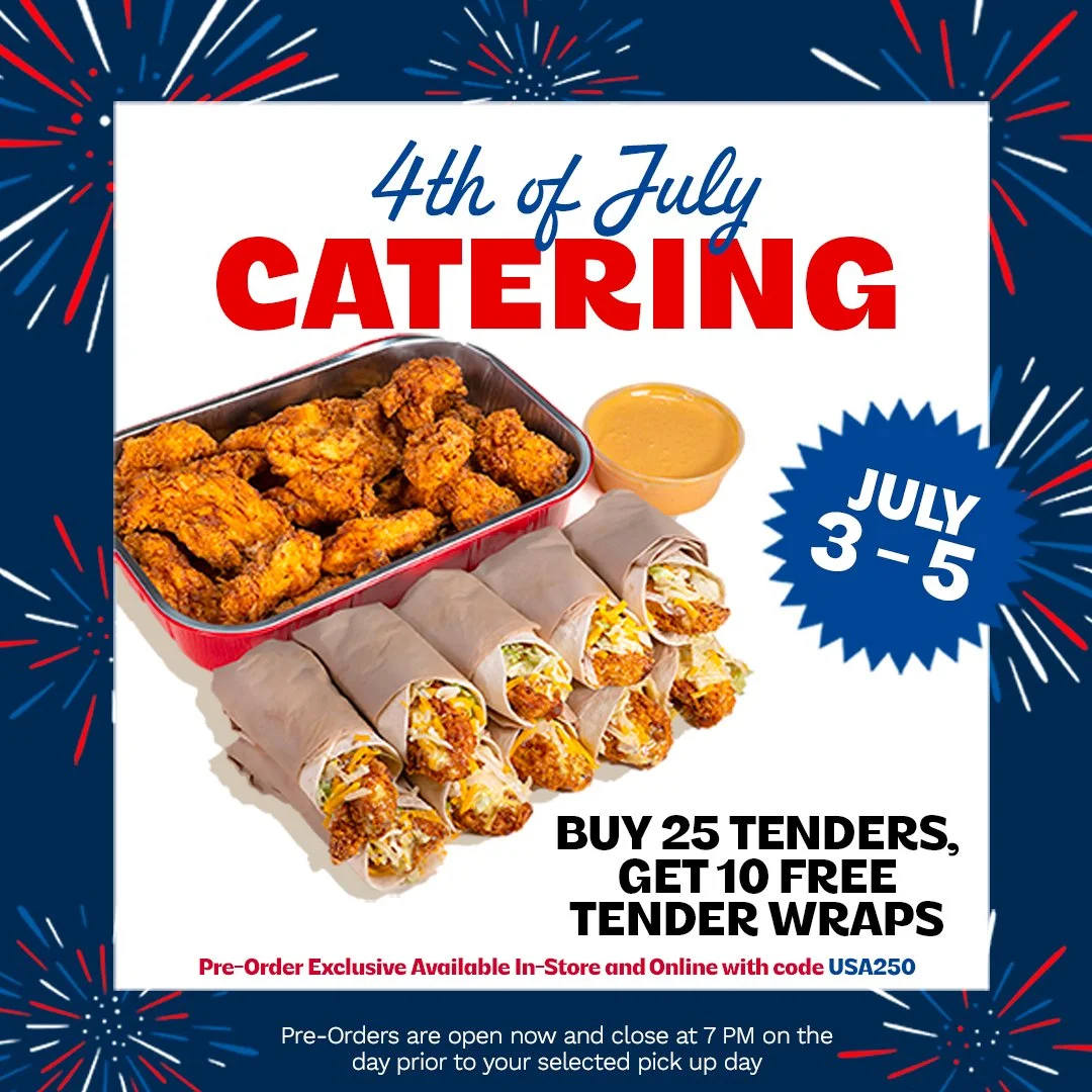 4th of July catering graphic