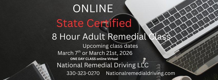 eight hour online remedial driving class up-coming class dates