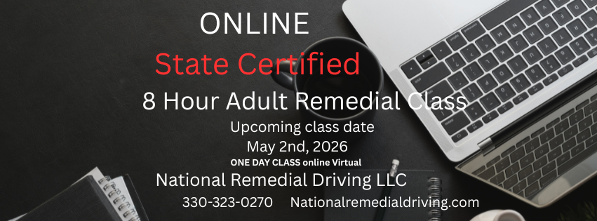 eight hour online remedial driving class up-coming class dates
