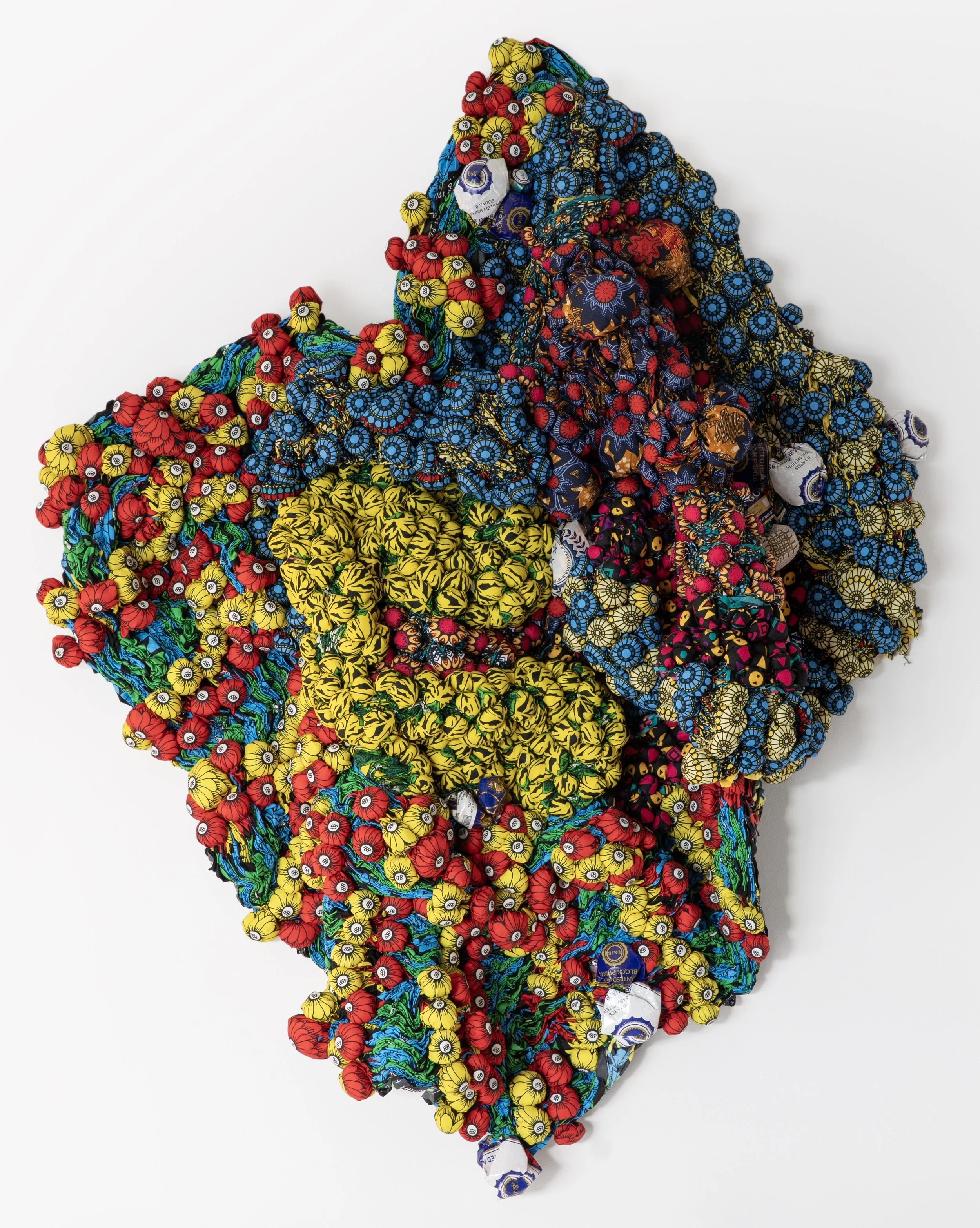 Getting Ripe and Ready, 2025,
African Wax Print Fabric,
51" x 43" x 7"