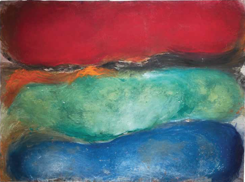 Ed Clark, Untitled Paris Series, 1985, dry pigment on paper, 55 1/2" x 73"