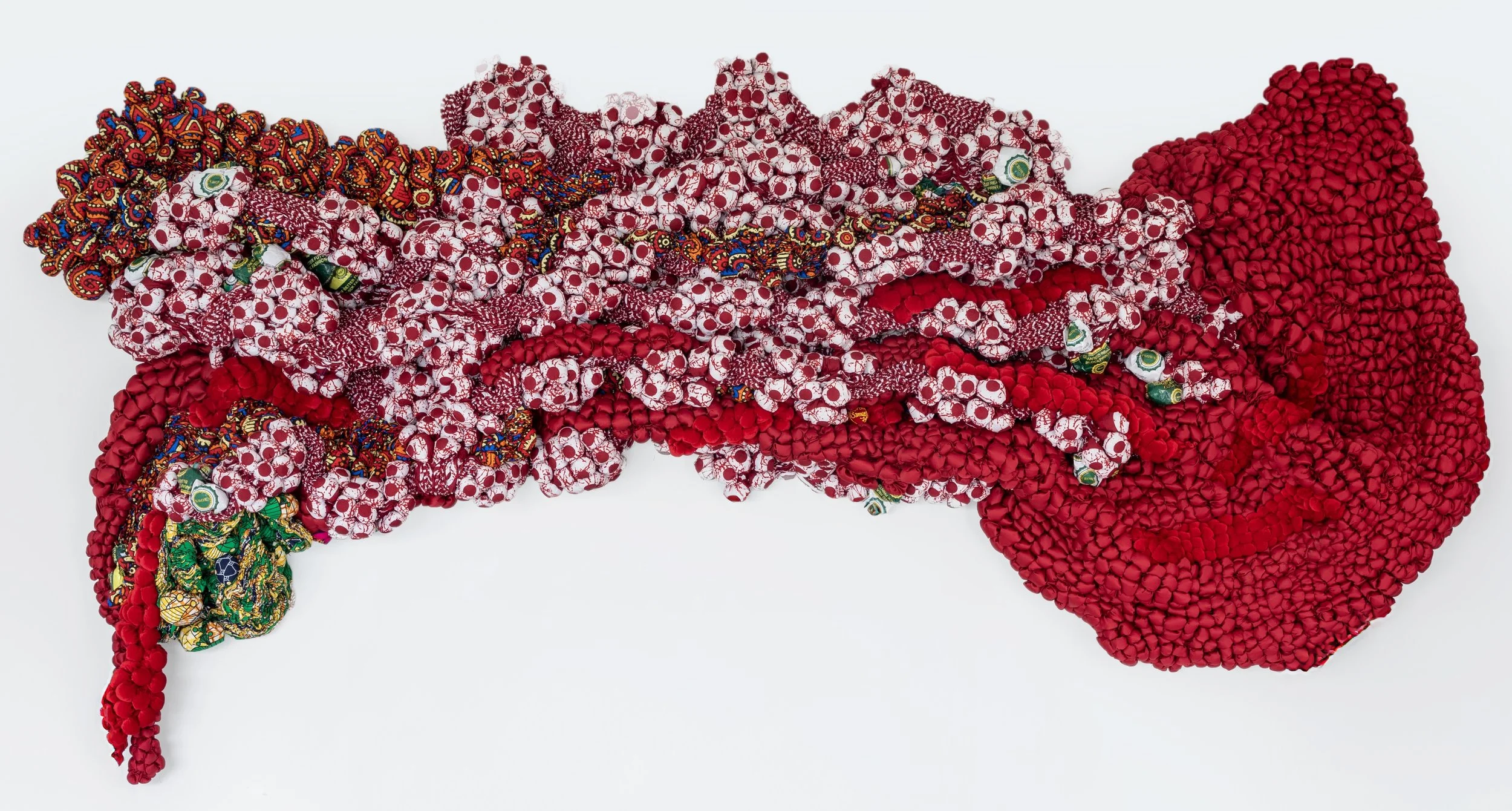 The Love Story, 2024,
African Print Fabric,
100" x 47" x 9"