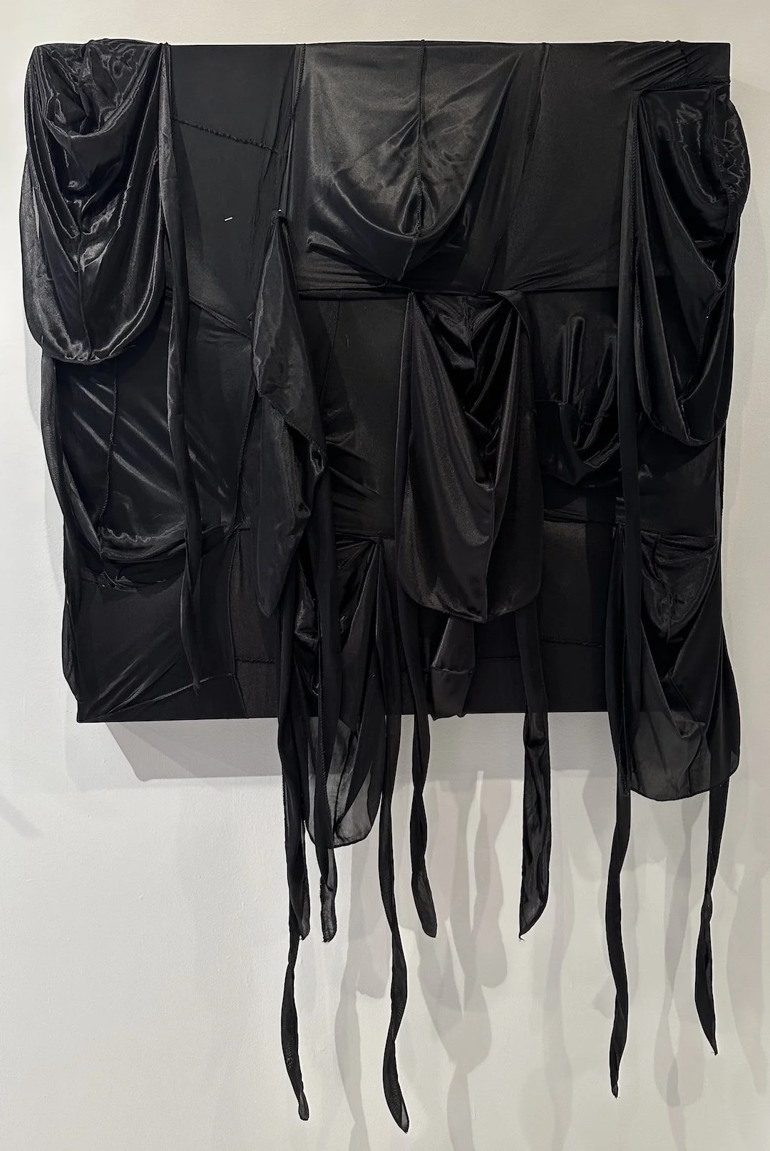 Anthony Bunmi Akinbola, "Chi Guy", 2025, DuRag on alumicore panel, 36" x 36"