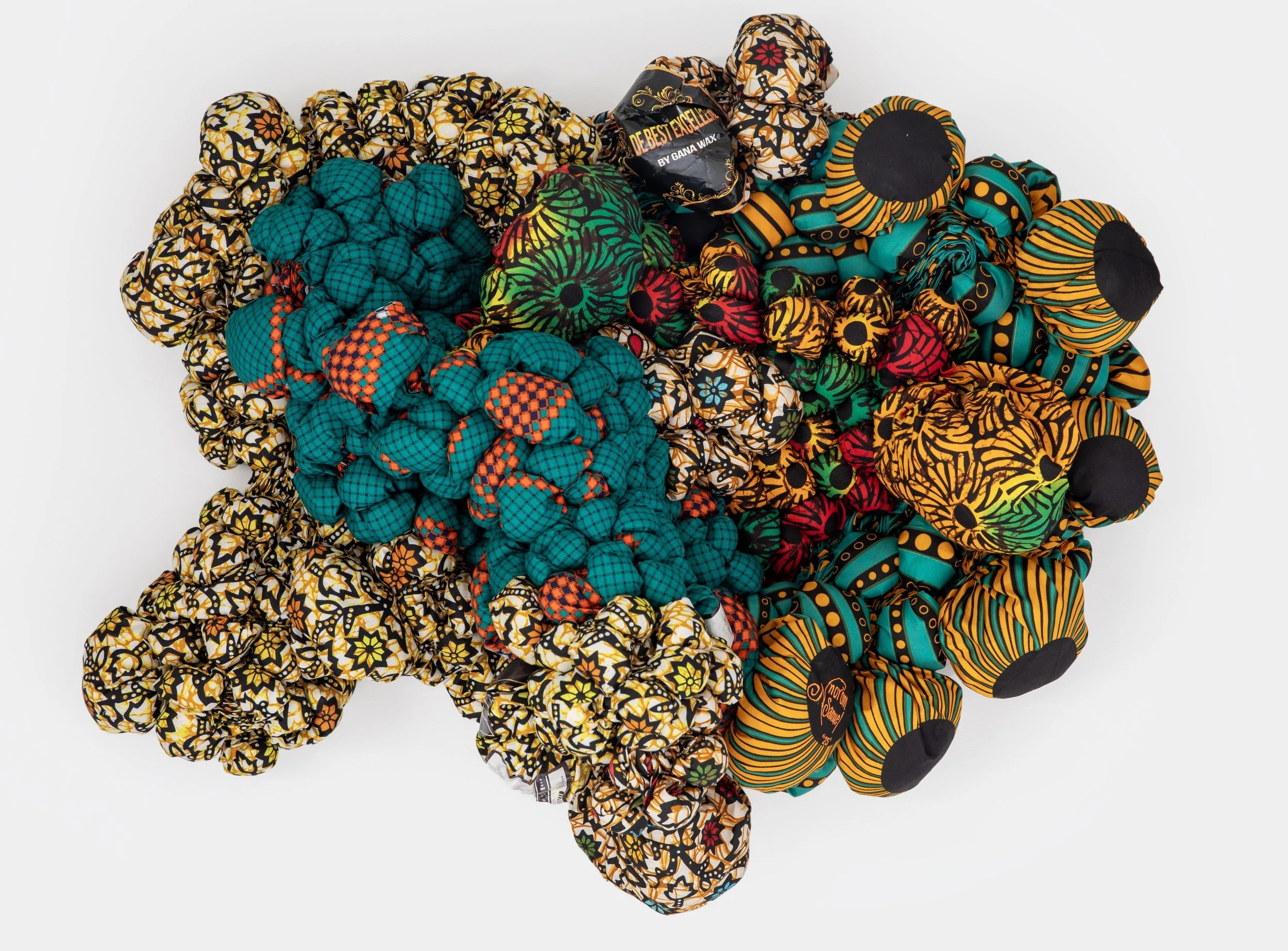 Being Present, 2025,
African Wax Print Fabric,
37" x 29 1/2" x 14"