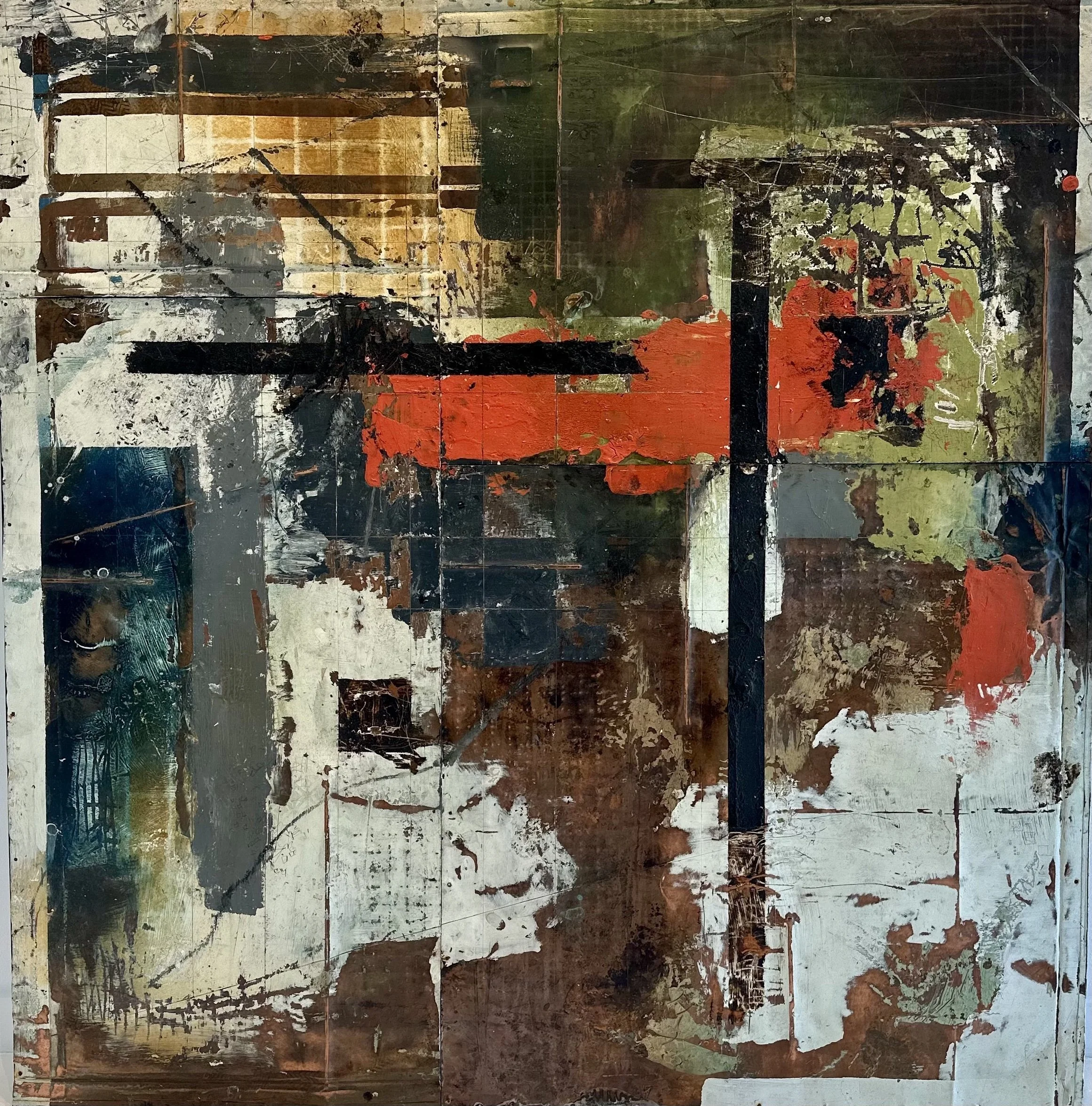 Hugo McCloud, Untitled , 2010, mixed media, aluminum, 61 1/4" x 60 1/4"