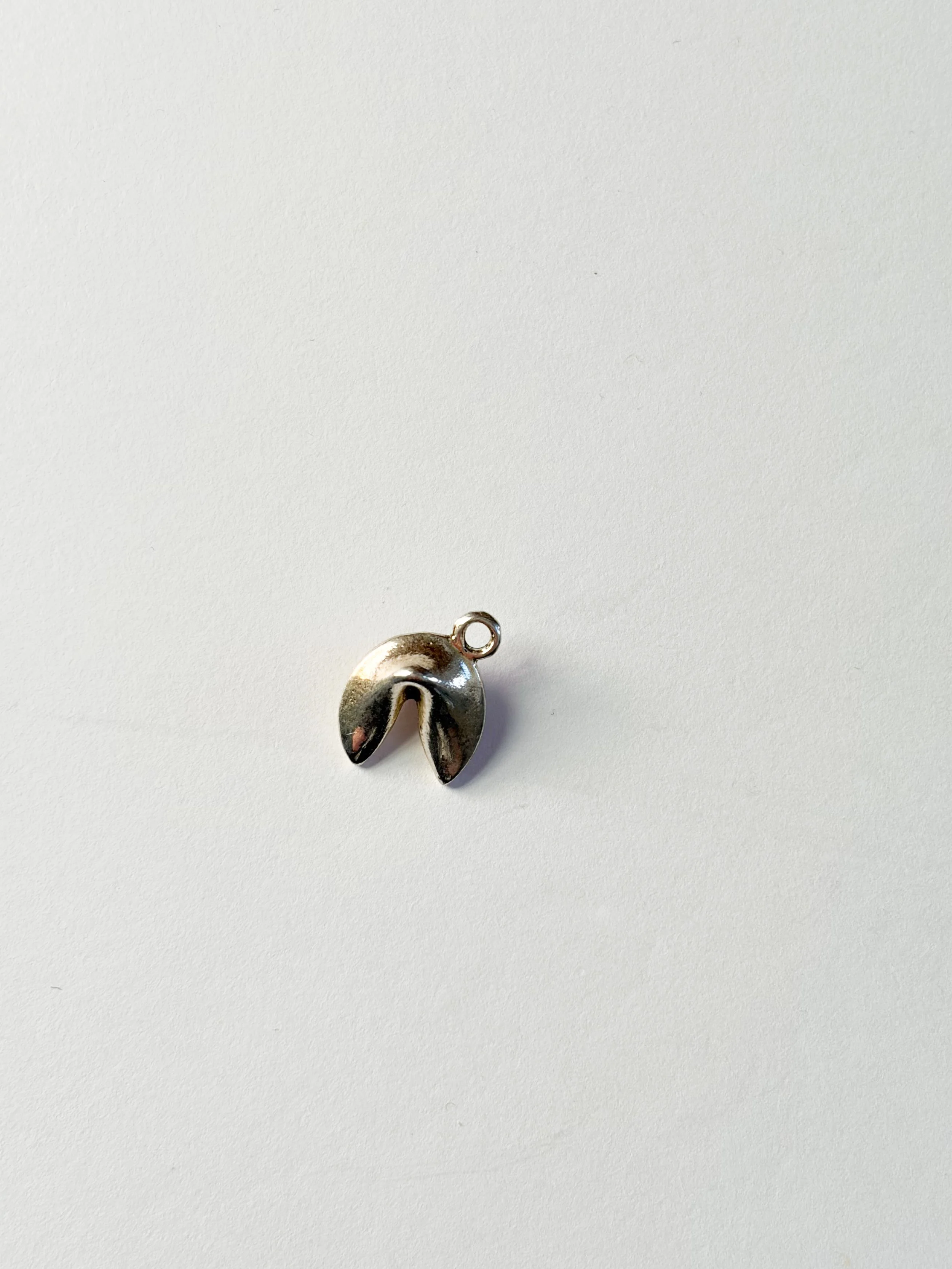 Silver Fortune Cookie Charm