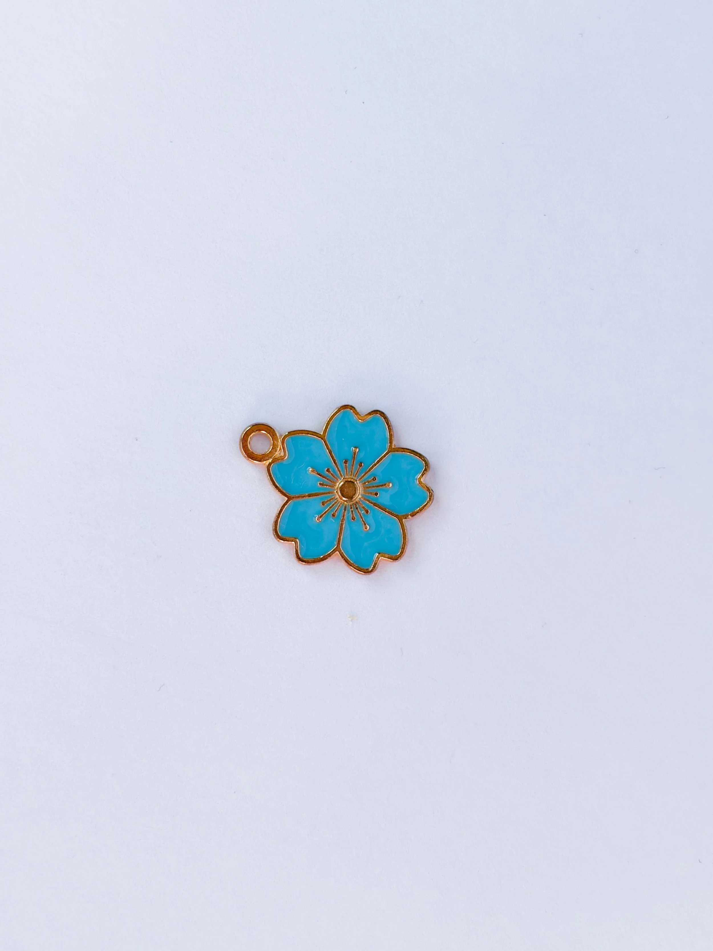 Light Blue Flower Charm