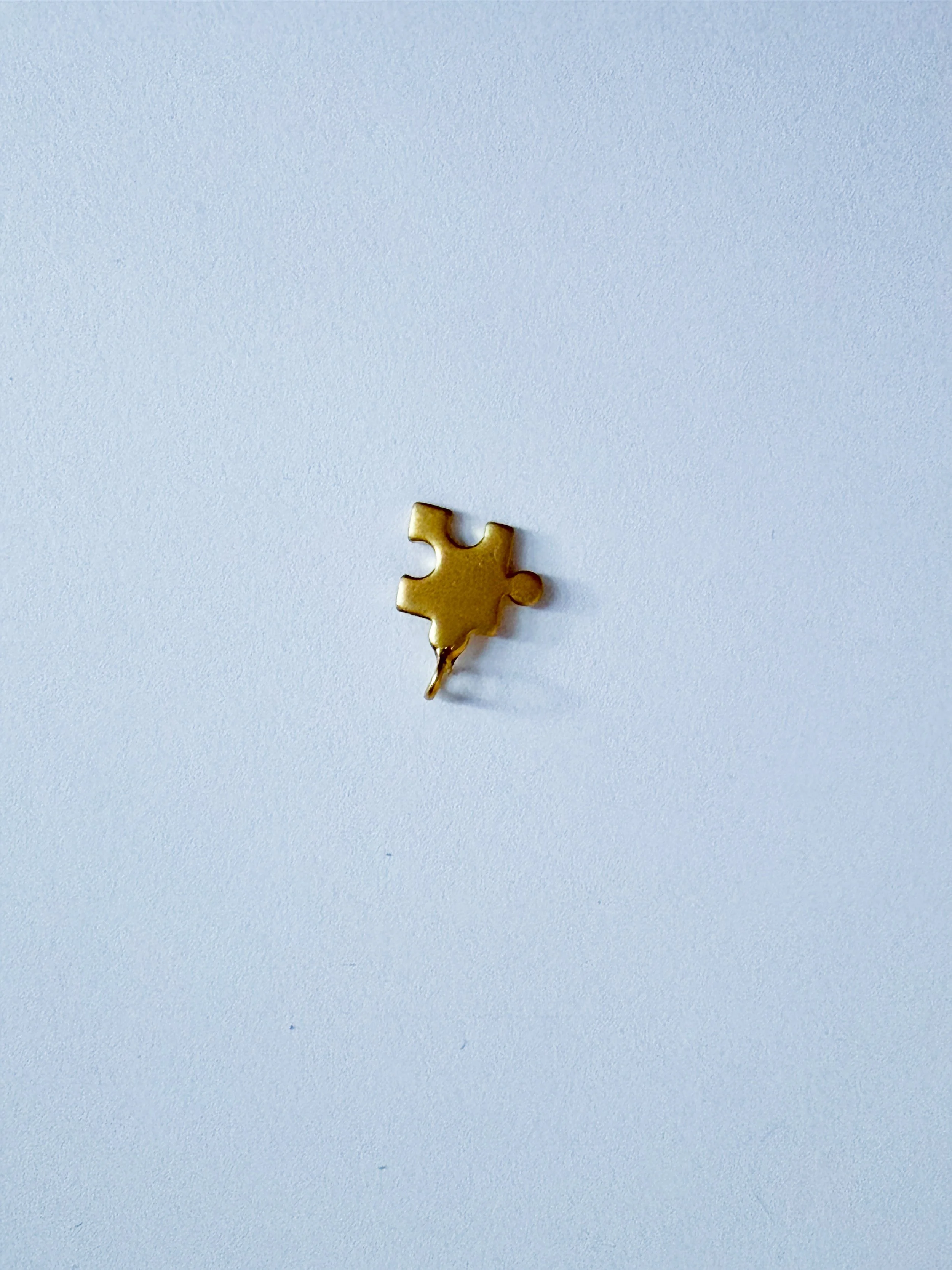 Gold Puzzle Piece Charm