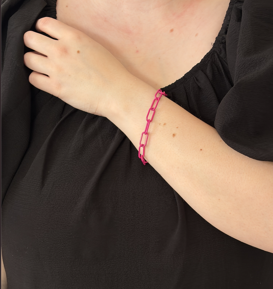 Hot Pink Barbie Bracelet Chain