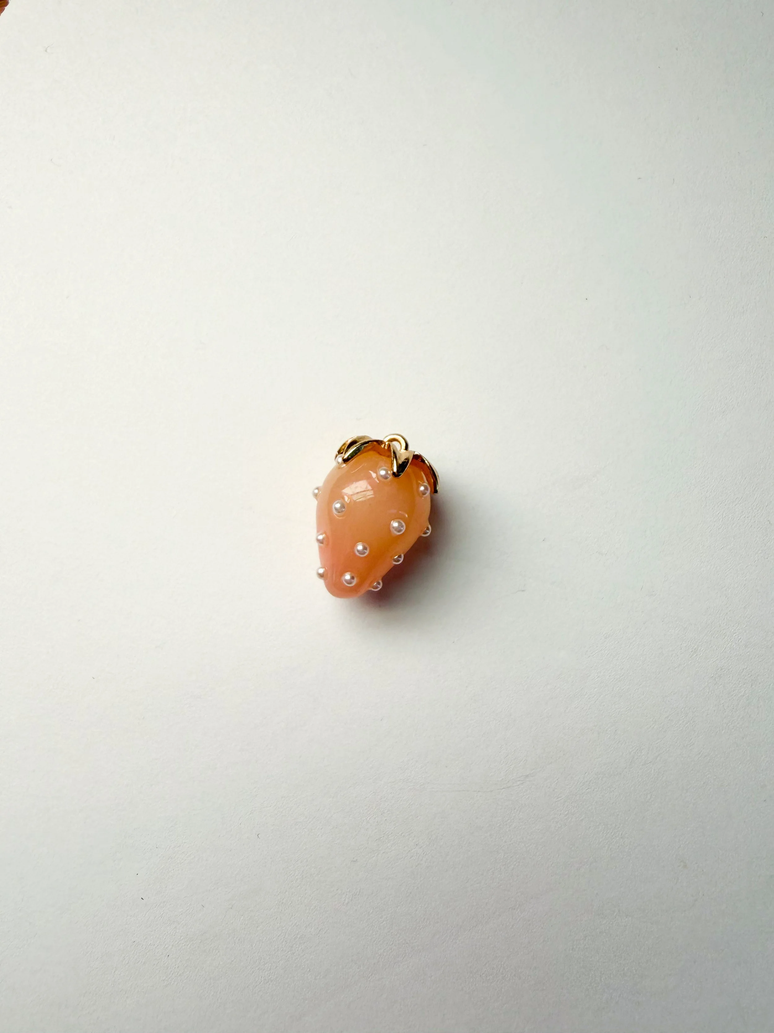 Big Pink Strawberry Charm