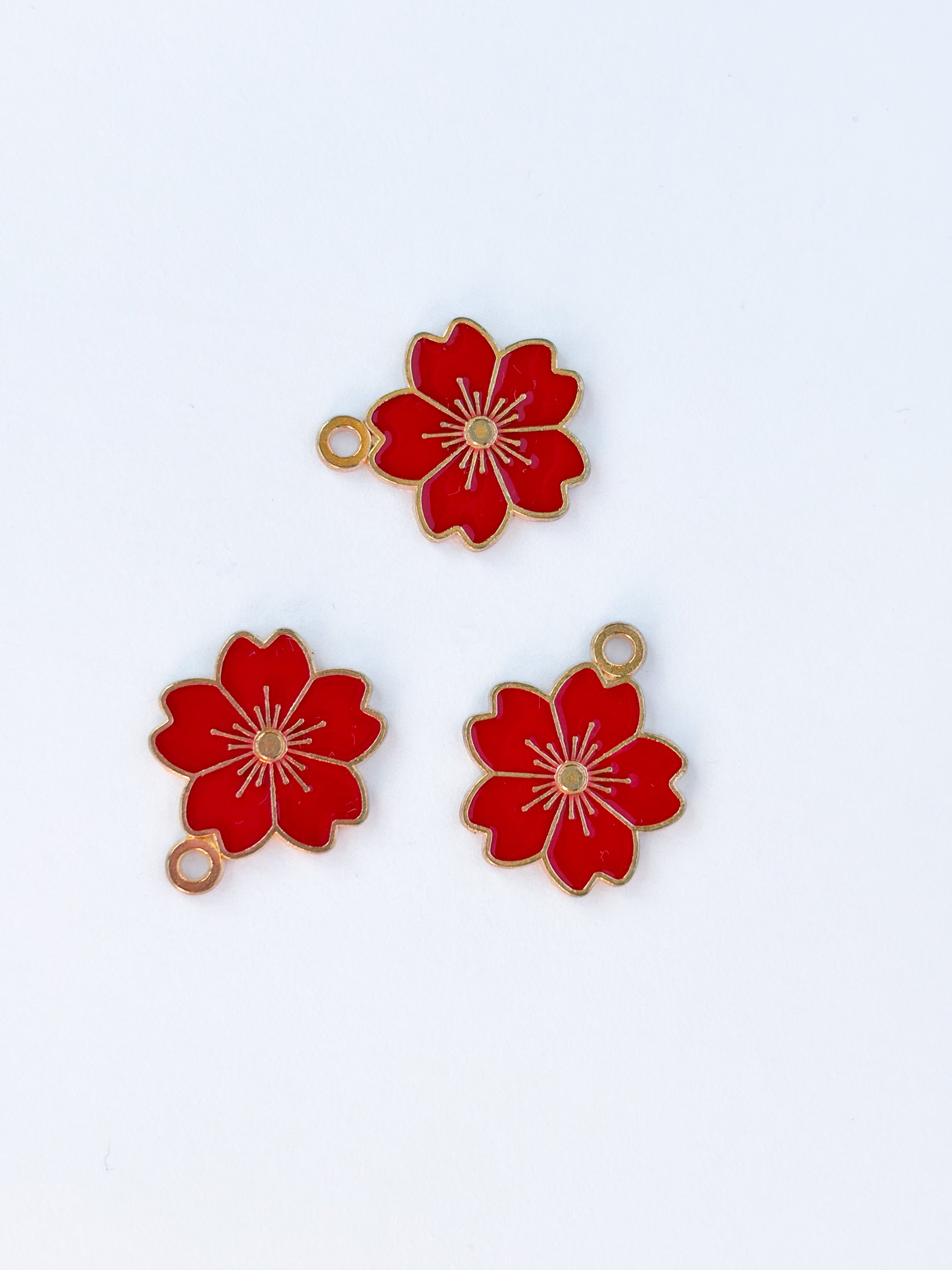 Red Flower Charm