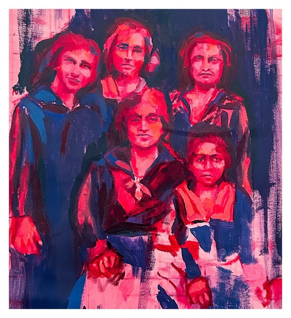 Experimenting with unexpected colors on this painting today. These tones bring the original photo to life and make it feel more than just a copy. It’s fascinating to see how the way I treat color and paint transforms the piece into something ne