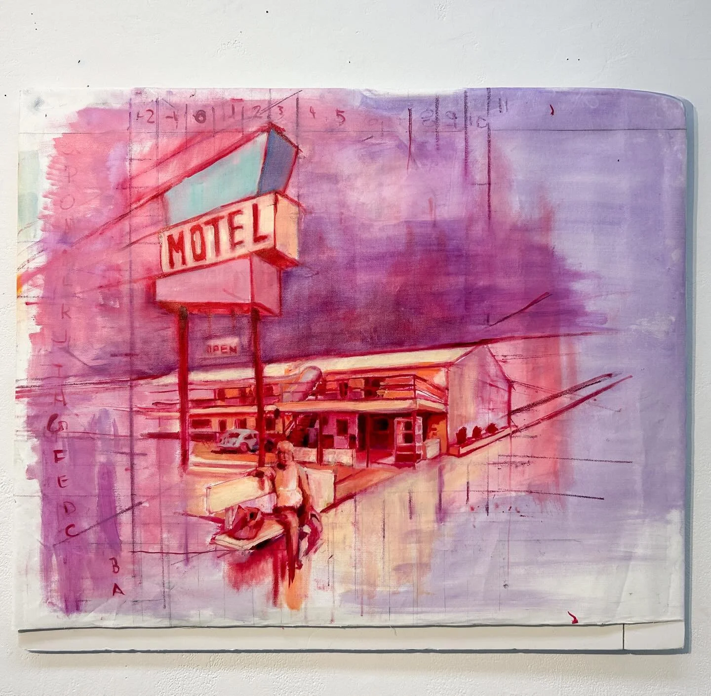 It&rsquo;s not for everyone but it&rsquo;s for me. My Dede at the Charline Motel in Asbery Park, NJ 
I love this painting. It isn&rsquo;t quiet &mdash; it&rsquo;s loud, saturated, and unapologetic.
Exactly how I wanted it to be. I&rsquo;m curious to 