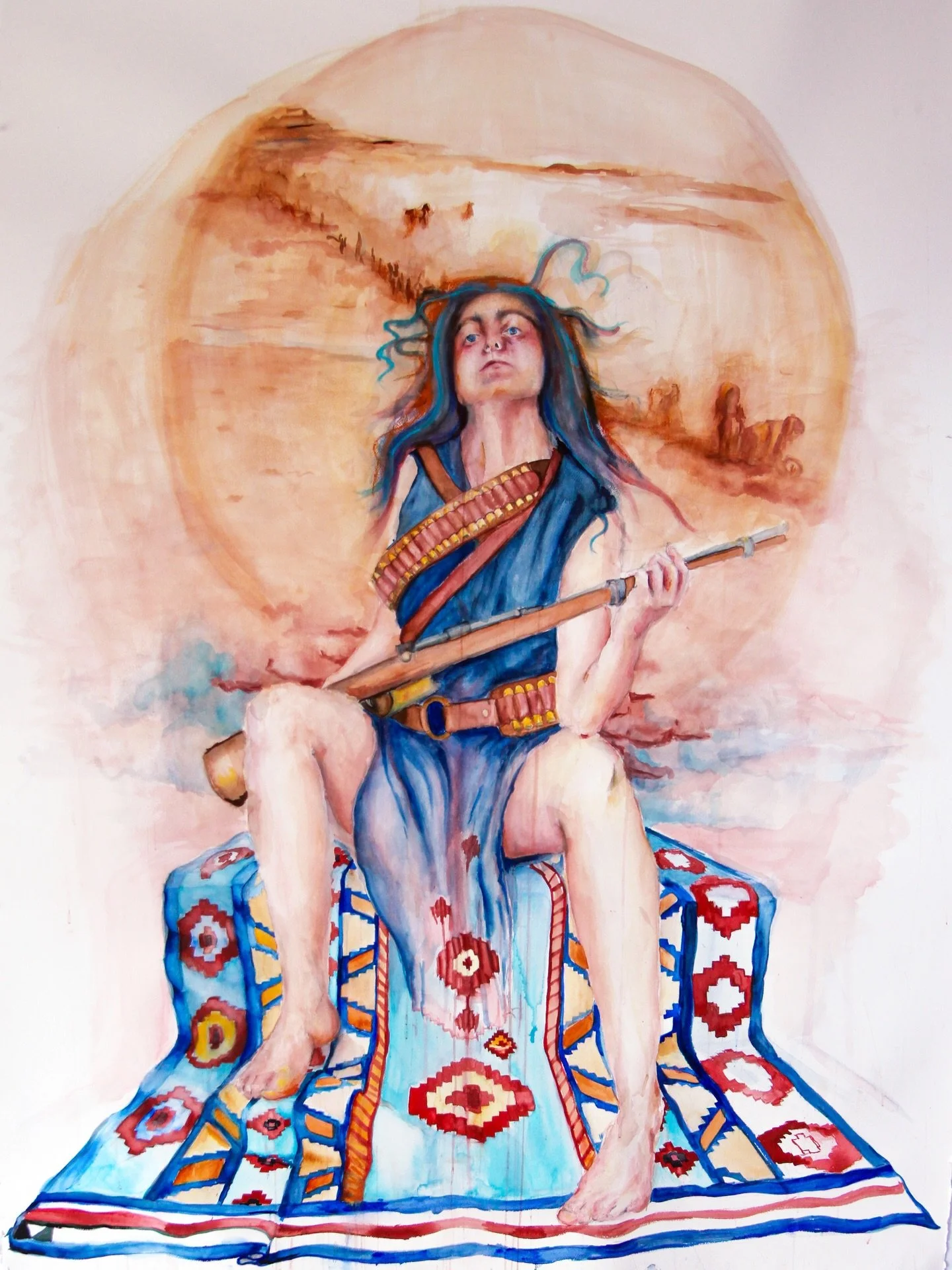 A year ago, Nan&eacute; was born in my studio.

Pre-Christian Armenian goddess of war and wisdom.
Protector. Strategist. Unapologetic force.