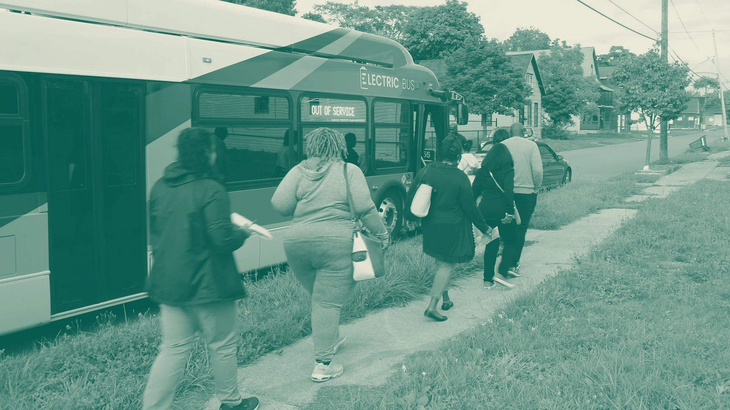 Neighborhood Leadership group attending an Eco Justice bus tour with the NFTA