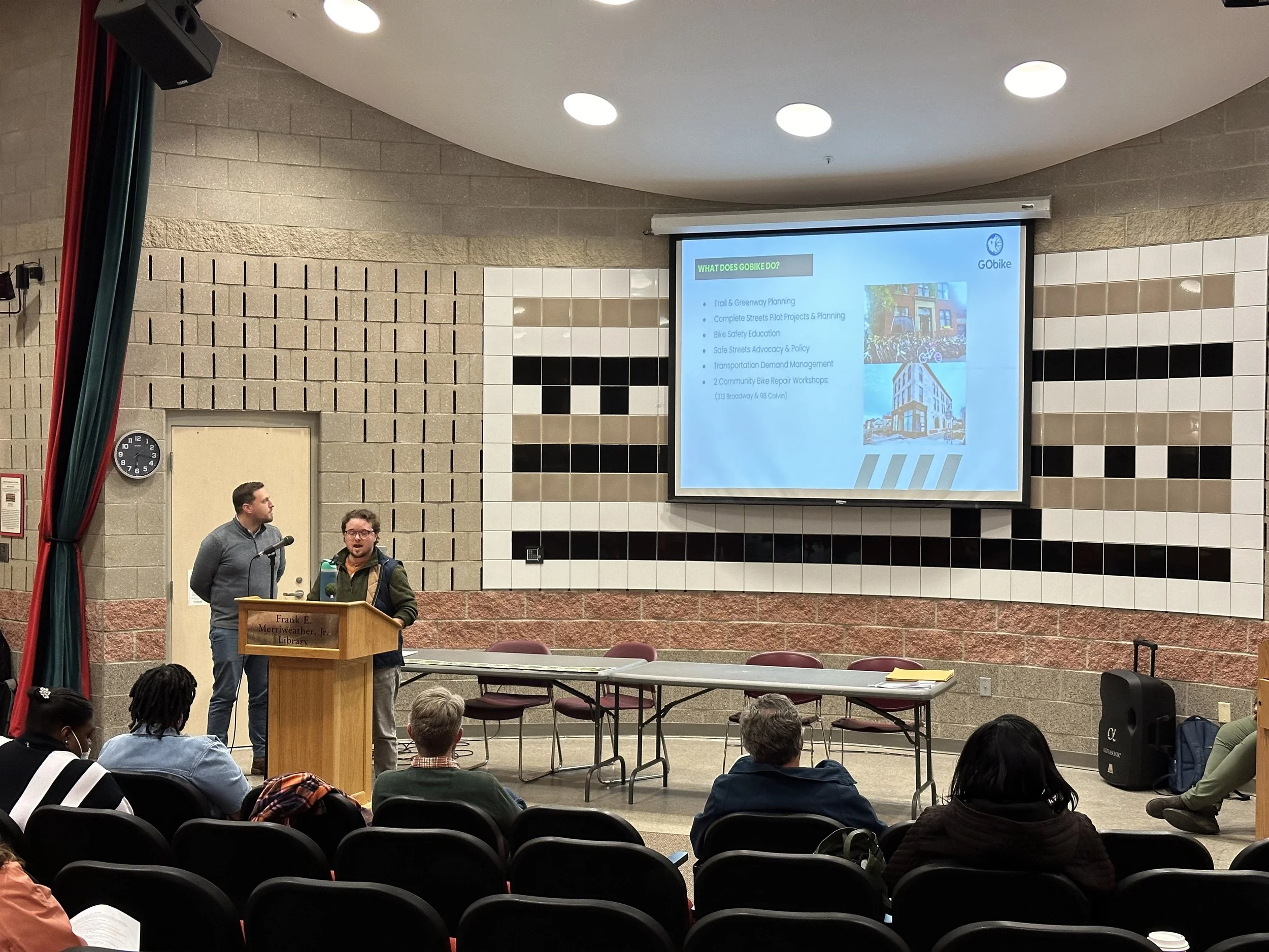 Clean Mobility Buffalo - Neighborhood Leadership Group Town Hall #2 — Partner of Clean Mobility Buffalo, GObike Buffalo, presenting their project to the neighborhood leadership group.