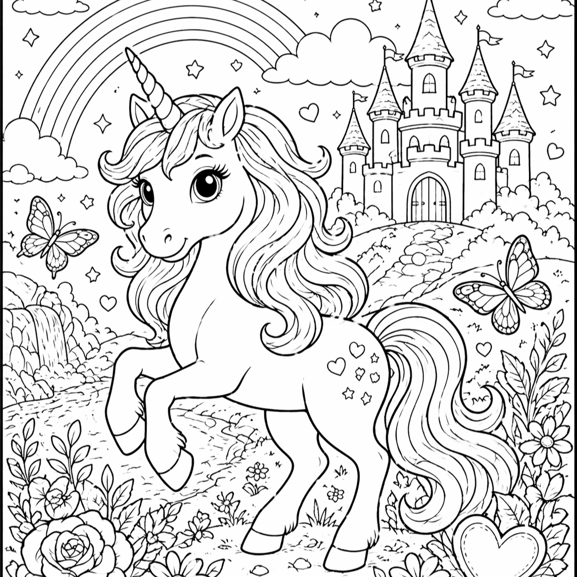 Unicorn Princess | Coloring page