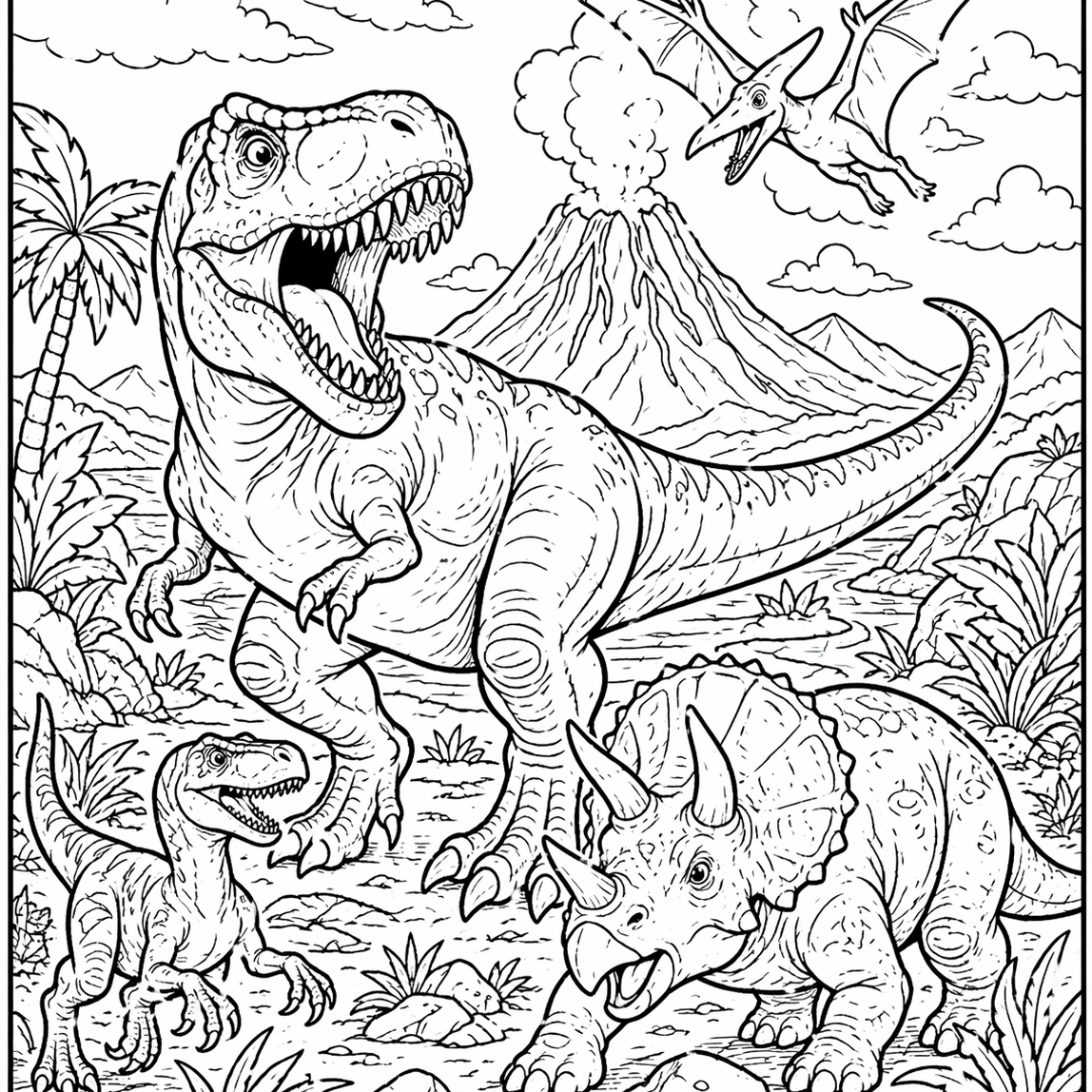 Dino World | Coloring page
