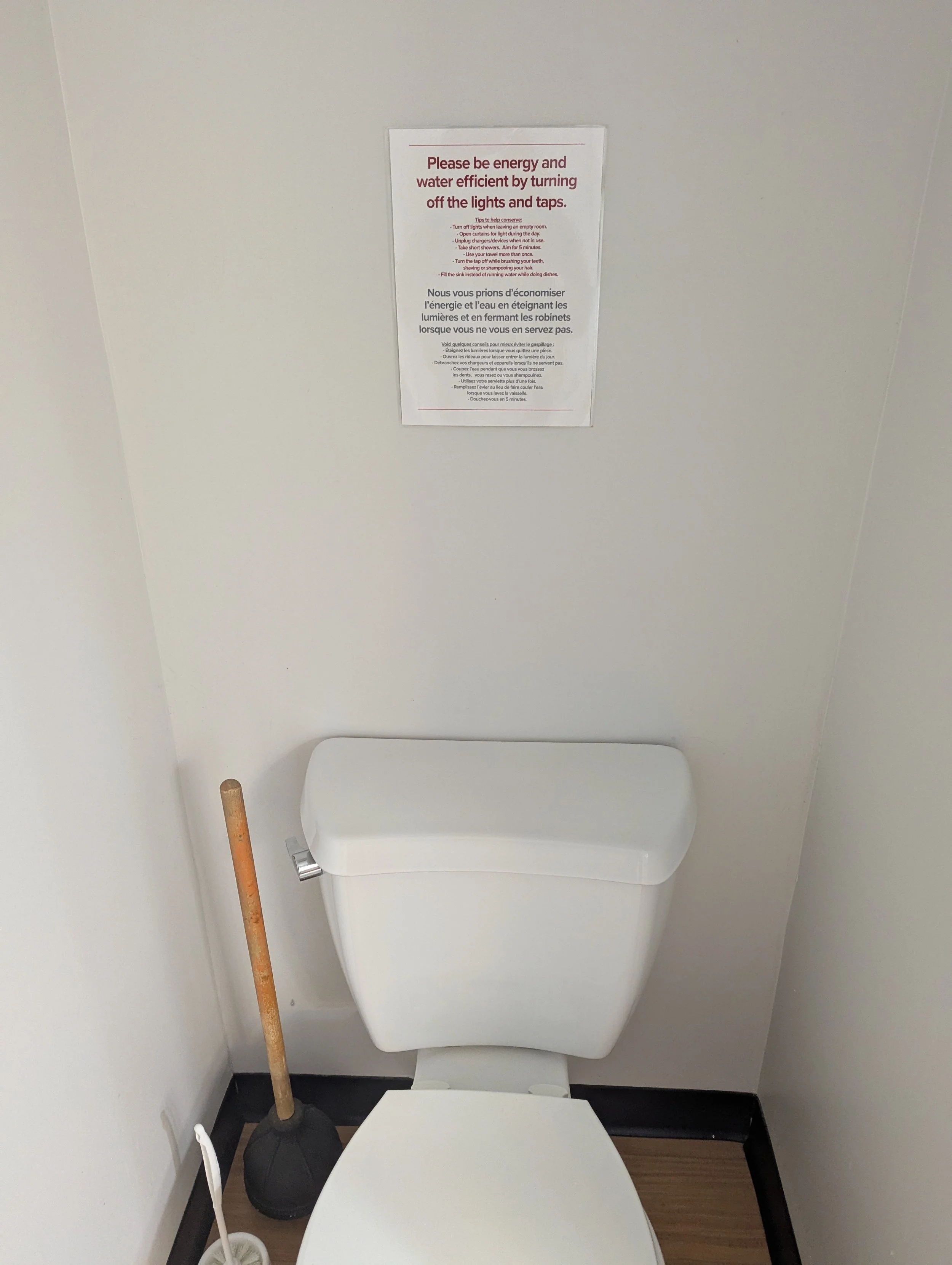 Who Sees the Sign Above the Toilet?