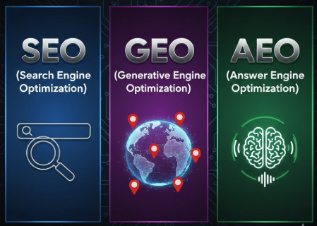 SEO vs. GEO vs. AEO: How to Get Your Brand Cited by AI and in front of Consumers in 2026