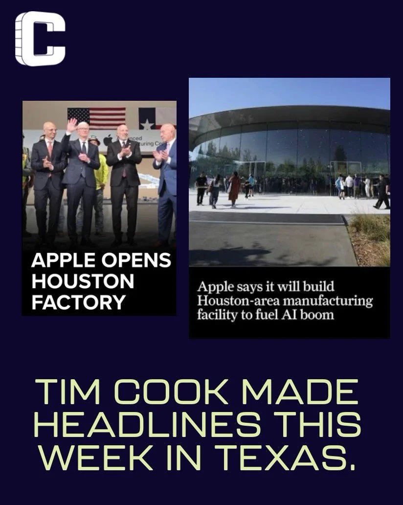 Tim Cook &amp; @apple 🍎 made headlines in Texas this week.
 We&rsquo;ll take that as our cue to talk about one of our specialties:&nbsp;Apple Support.😉💻
