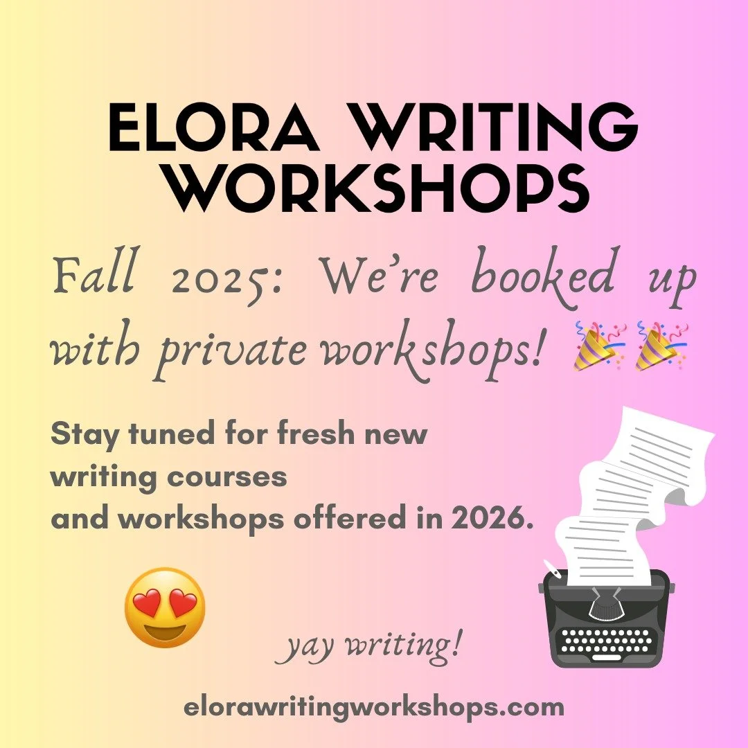 Super exciting private writing workshops are happening this fall and winter! But it does mean stepping back from planning community workshops, for now. The 6-week course many of you have expressed interest in will be offered next spring, with more on