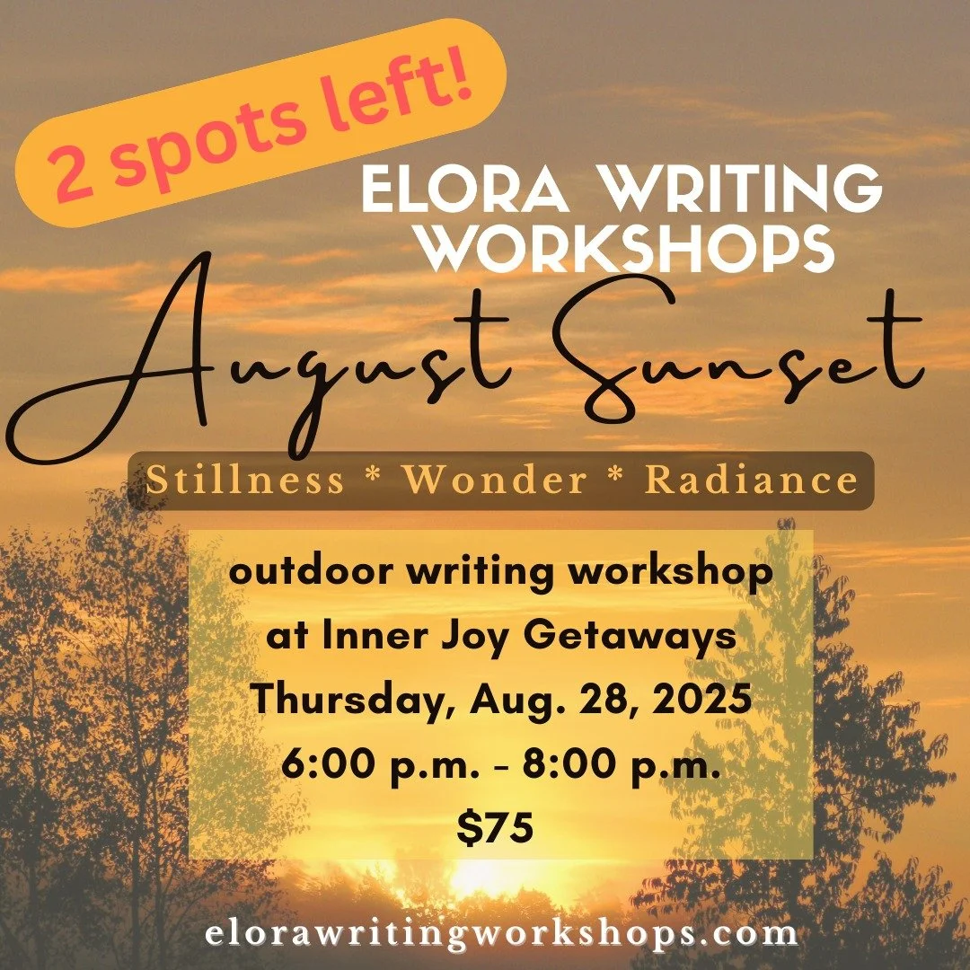 Join us for a sunset writing workshop alongside the Grand River to birdsong, a gentle breeze and the gorgeous gardens of @innerjoygetaways. 2 spots remaining! Link in bio to register.
