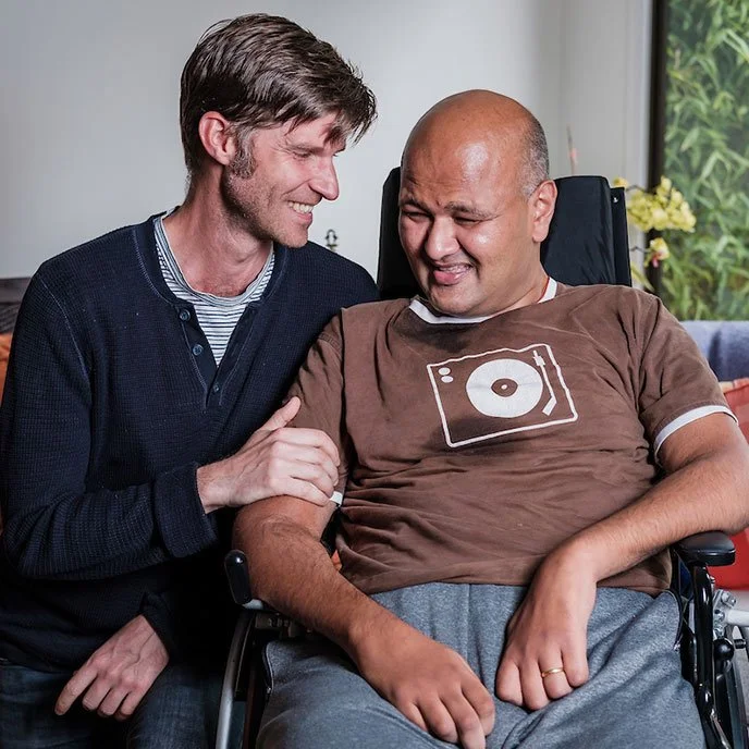 Craig Cloutier and Rahul Desikan in 2018. Photo by Nick Otto.