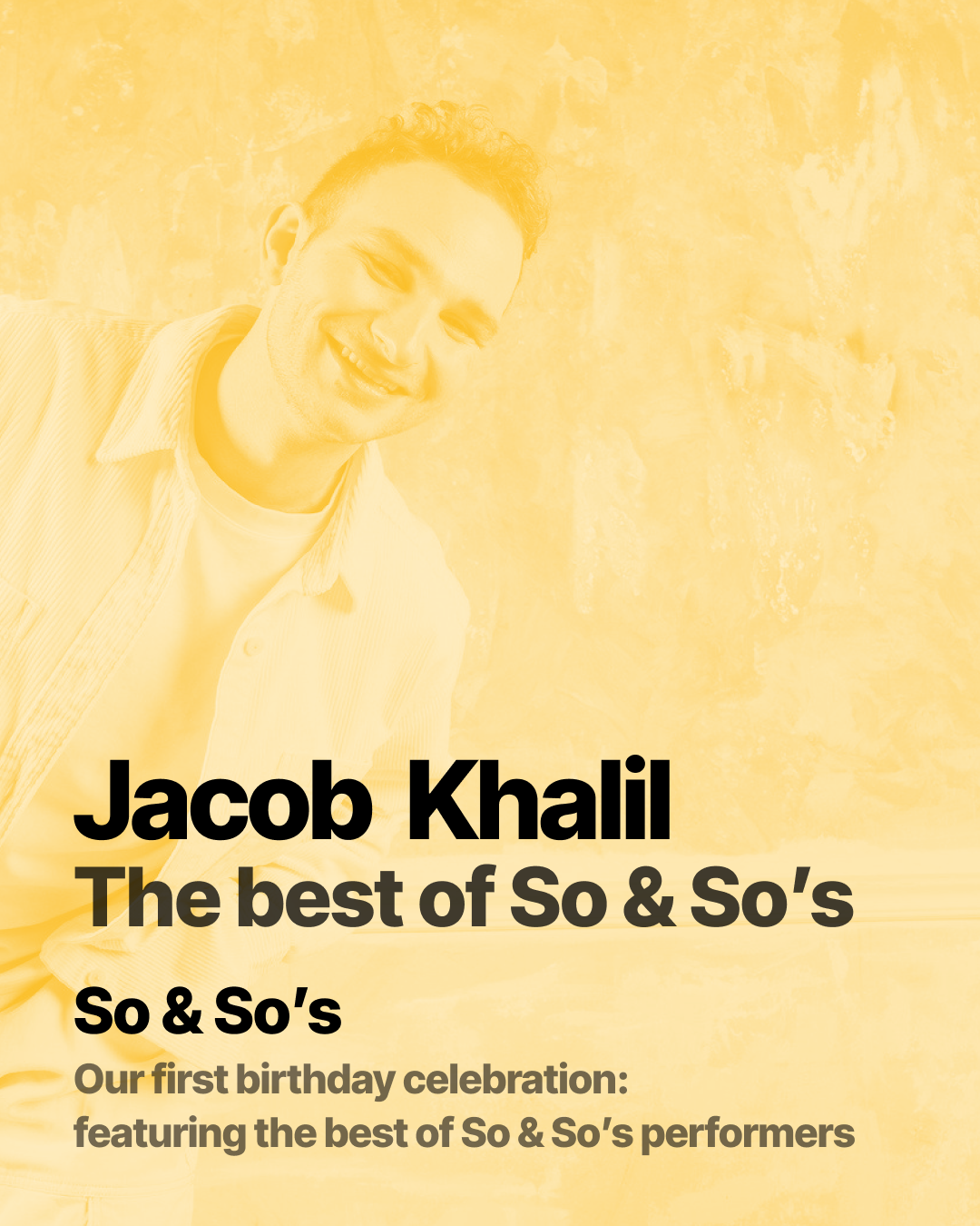 Jacob Khalil at So & So's