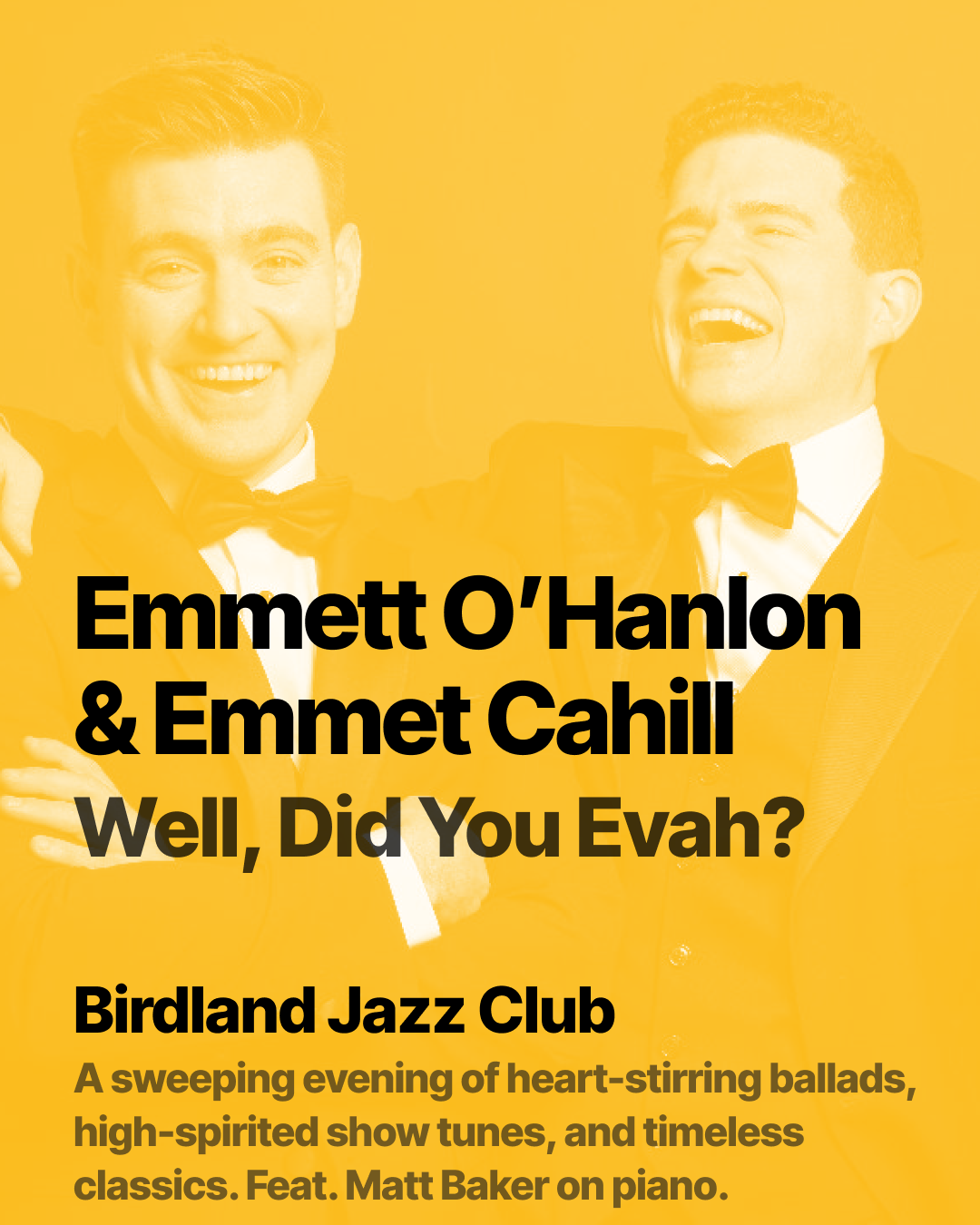 Emmett O’Hanlon & Emmet Cahill LIVE at Birdland