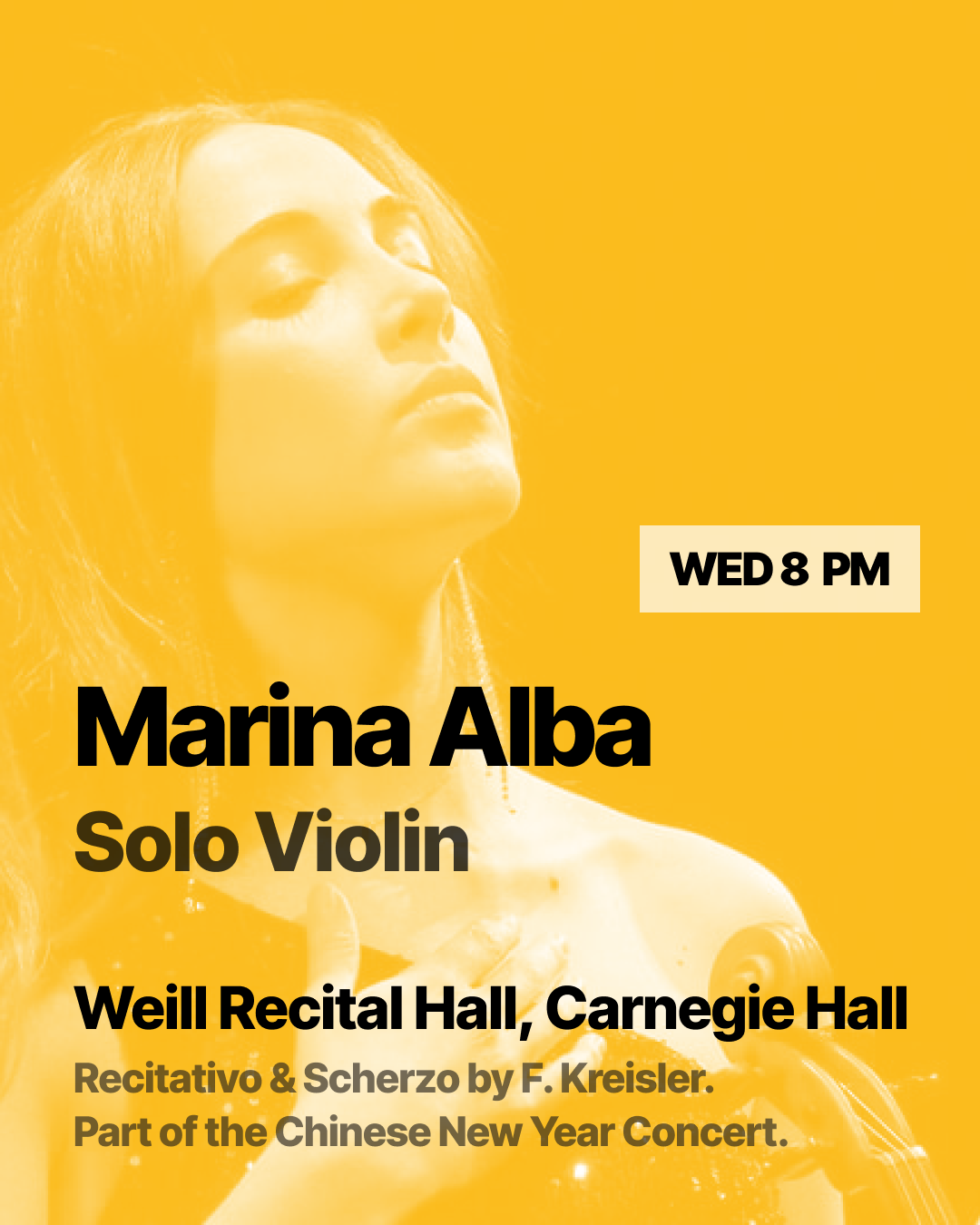 Marina Alba takes the Weill Recital Hall stage