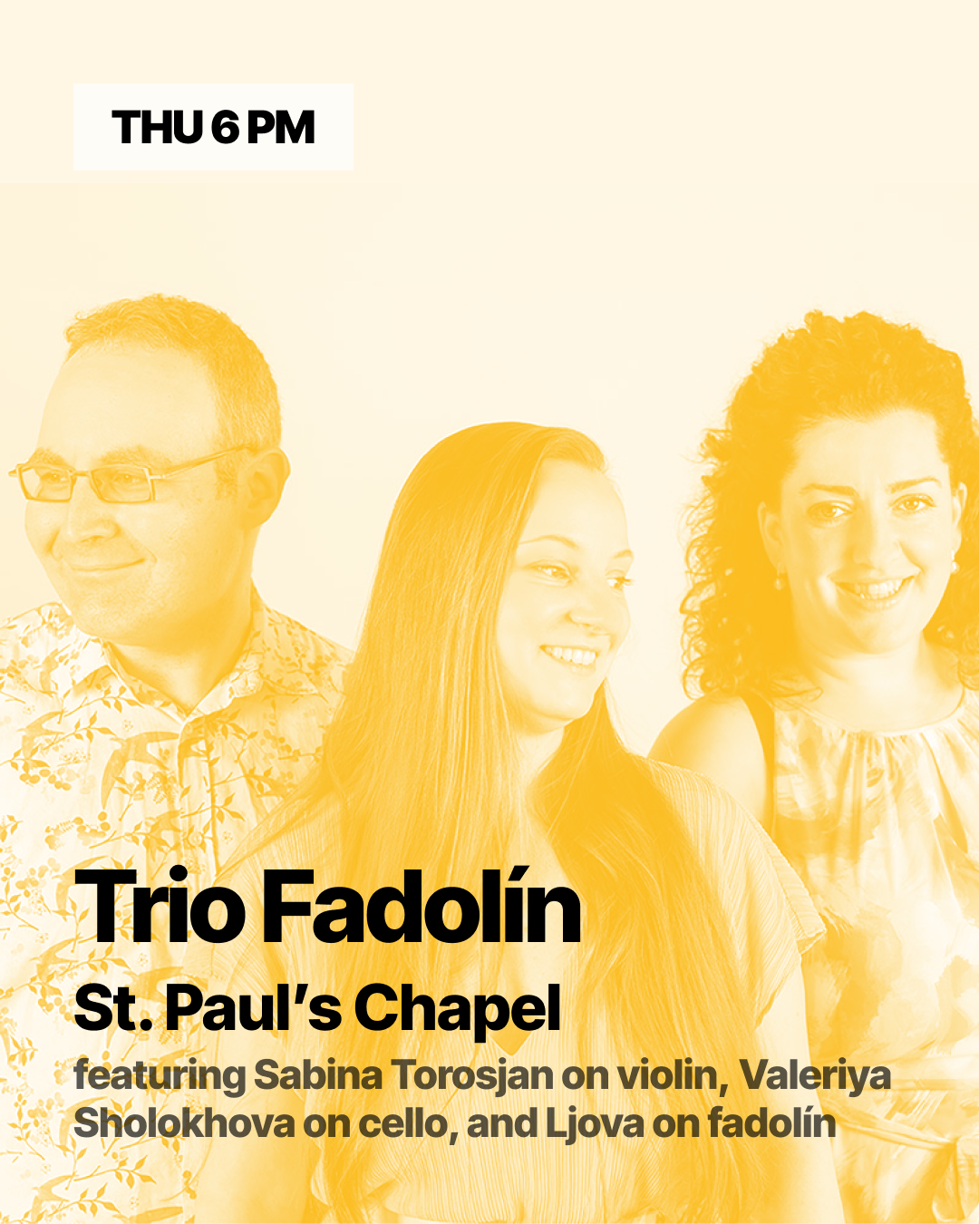 Trio Fadolín at St. Paul's Chapel, Morningside Heights