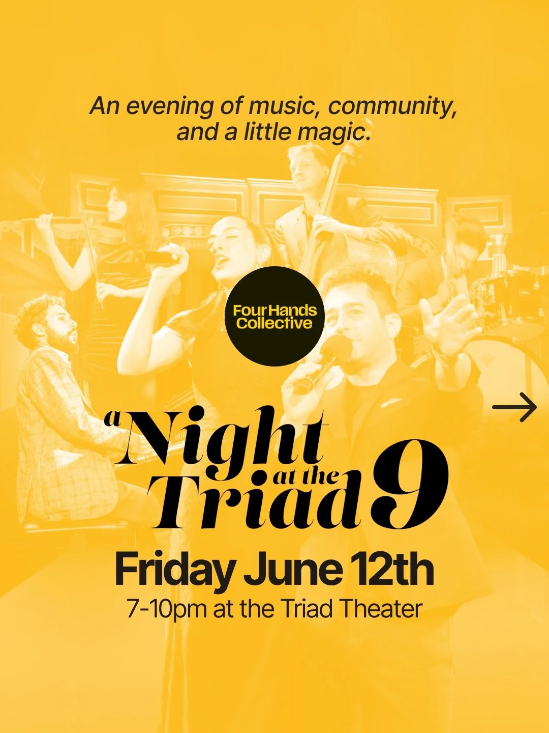 If you follow one of the artists tagged in this post, you already know what they are capable of.

On Friday, June 12th, they perform at A Night at the Triad, the sold-out showcase series produced by the Four Hands Collective on the Upper West Side of