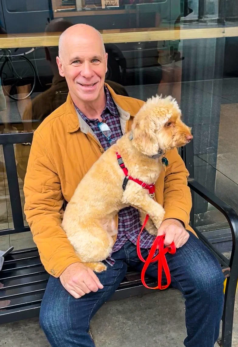 Bill Hyman and Lucy at Black Press.jpg
