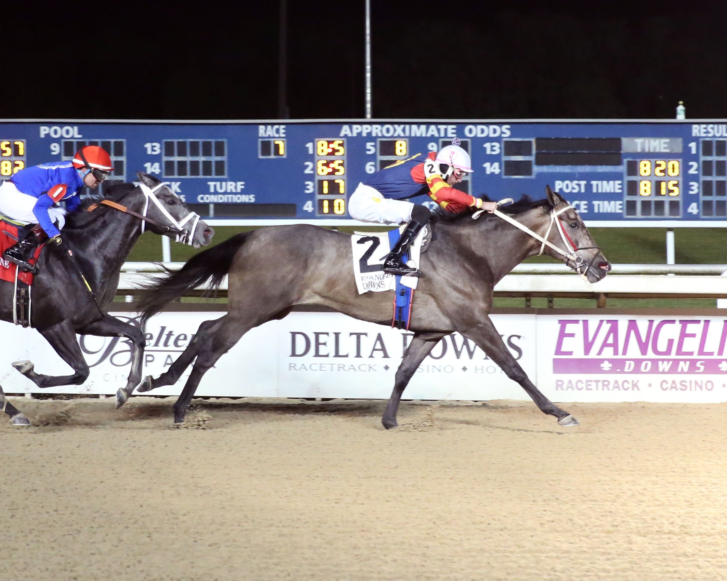 Guitar Solo With Sharp Gate to Wire Score in the Acadiana Stakes