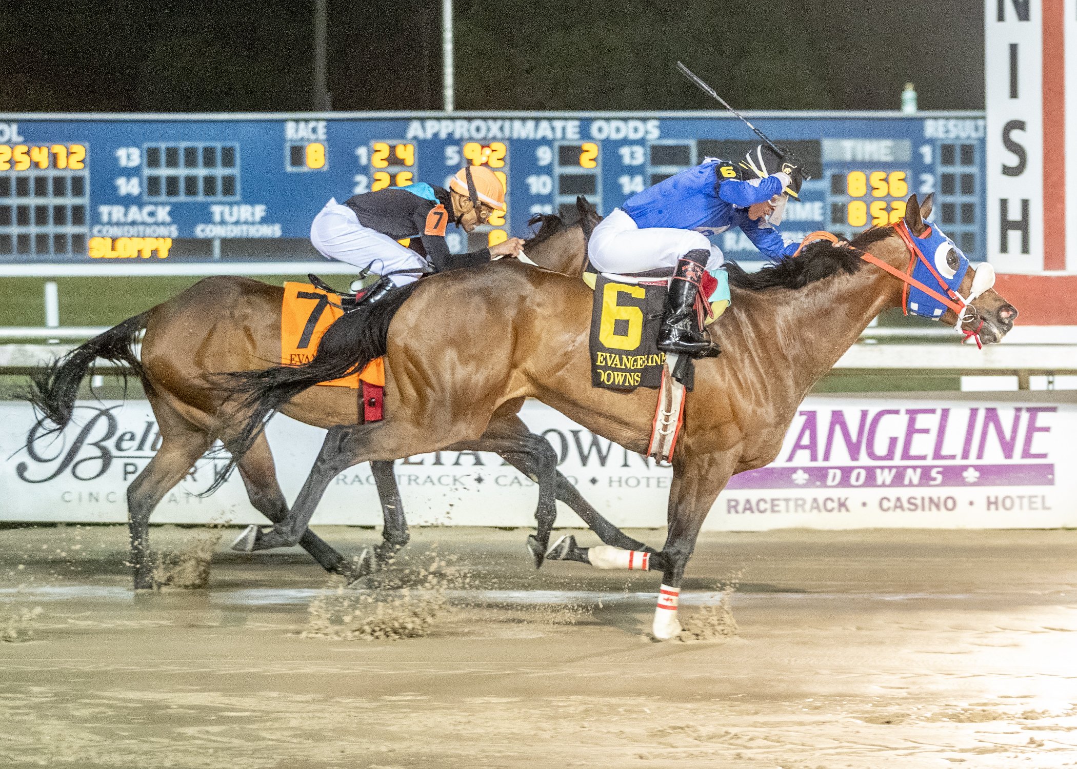 NONEYA STRIDES FORWARD TO WIN THE $60,000 CREOLE LADY ~ CLEARLY A TEST FIGHTS OFF MULTIPLE BIDS TO WIN THE CAJUN MISS