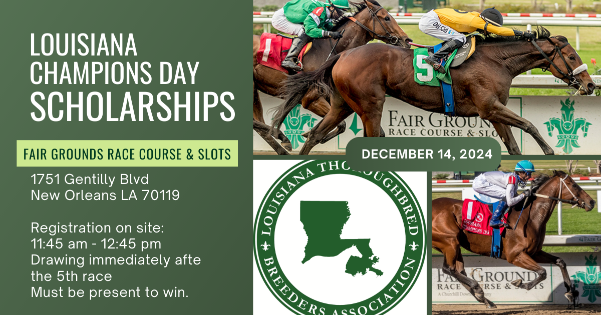 Six Scholarships to be Awarded at Louisiana Champions&nbsp;Day