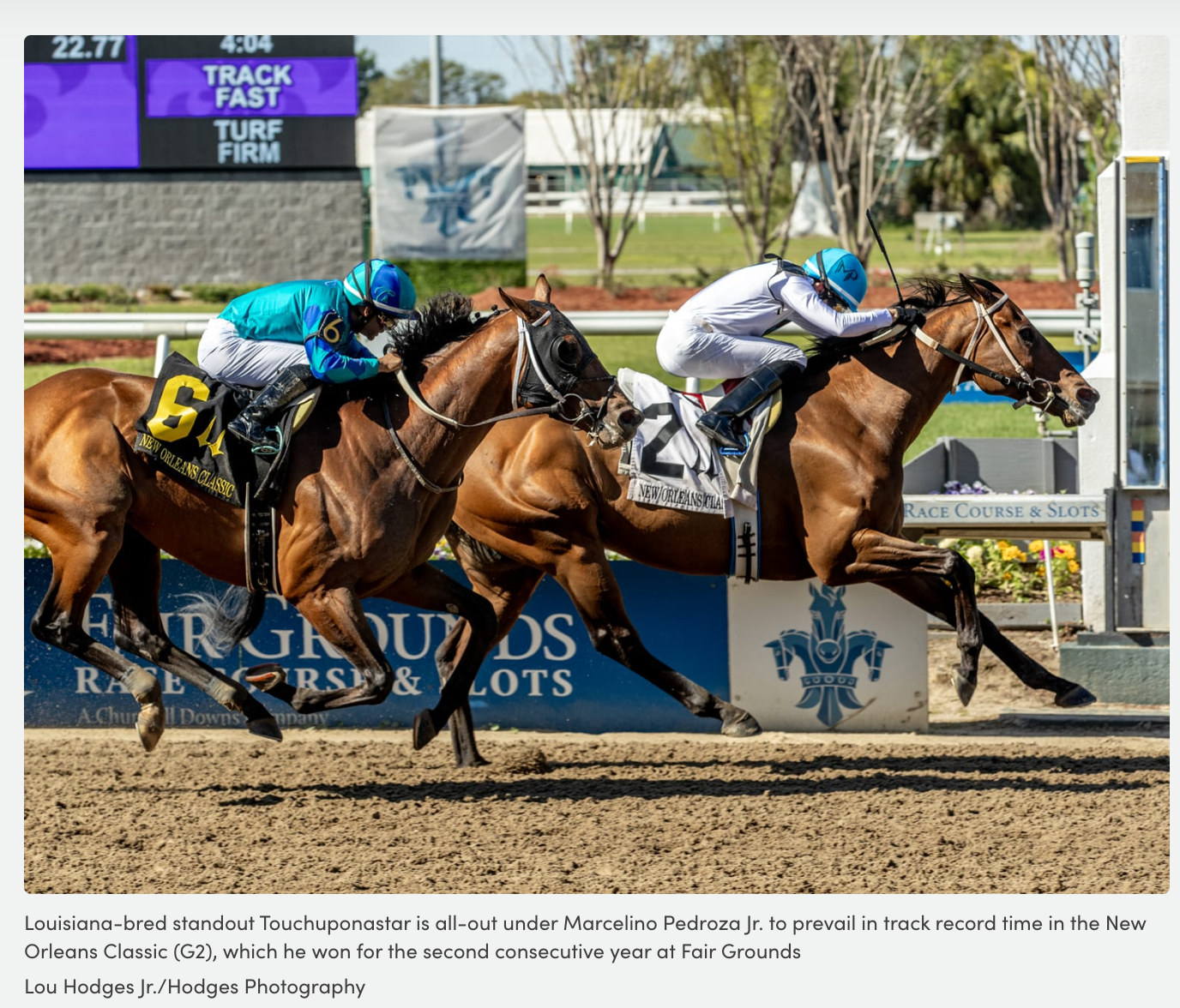 Touchuponastar Zips To Track Record-Setting Win In New Orleans Classic Repeat