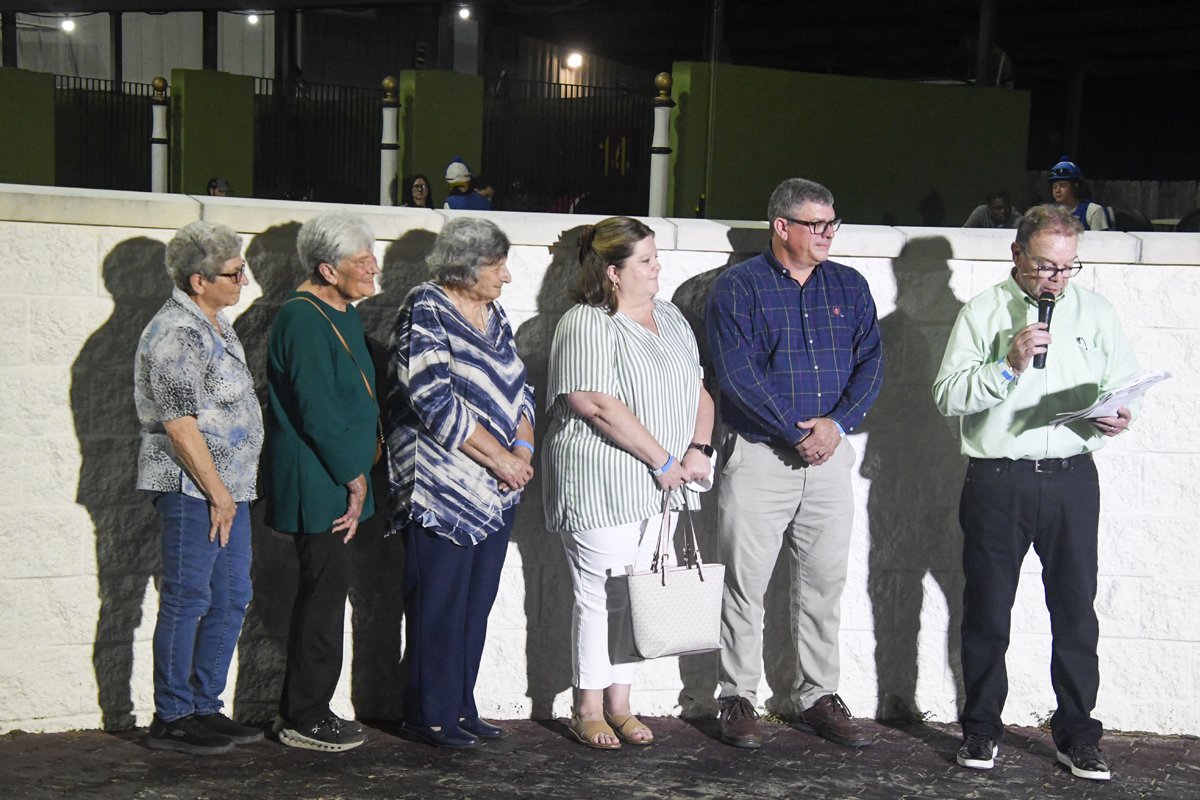 Celebrating legendary Eric Guerin in the winners circle