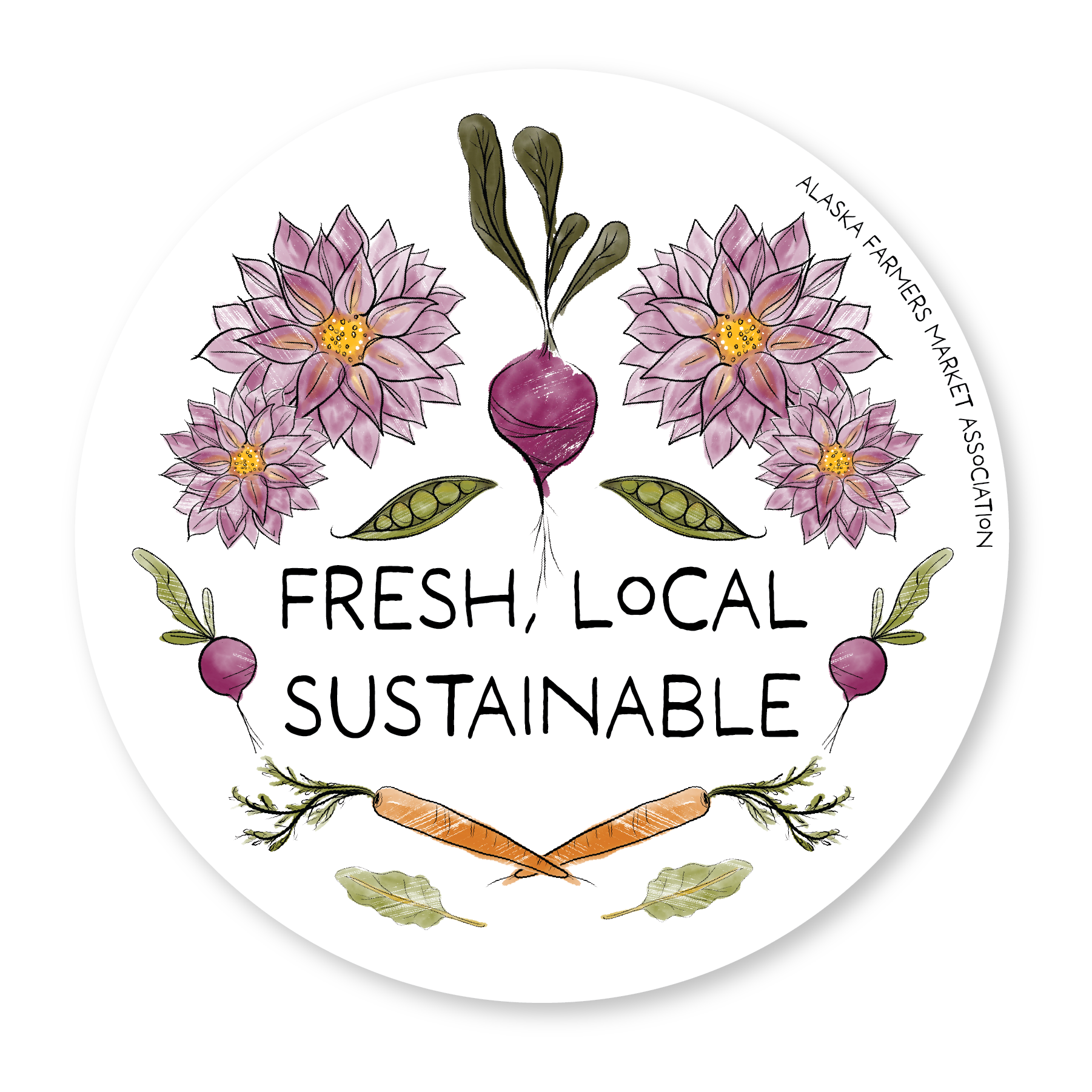 Alaska Farmer's Market Sticker